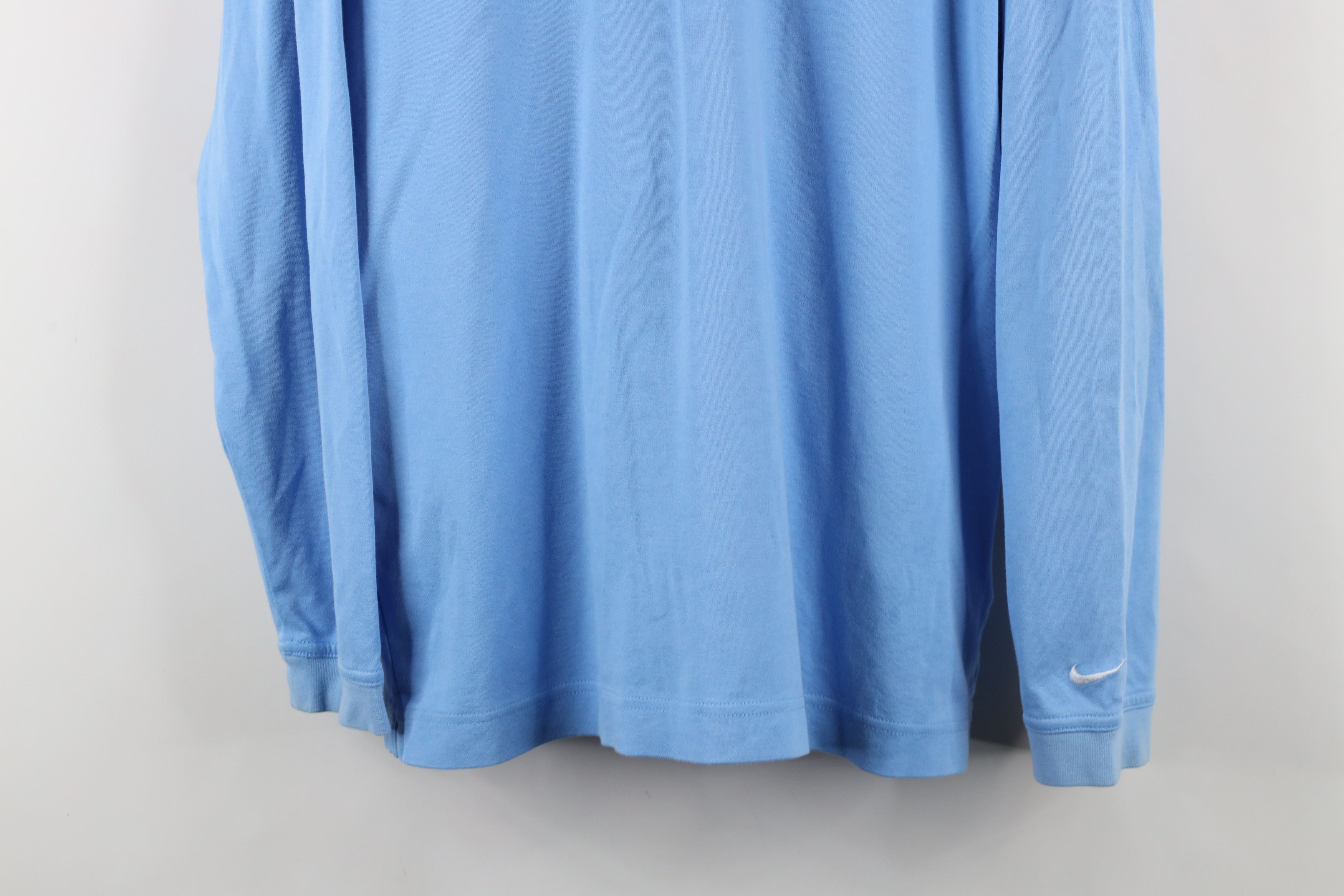 Nike × Vintage Vintage Nike Golf Mini Swoosh Long Sleeve Polo Carolina Blue Size US M / EU 48-50 / 2 - 3 Thumbnail