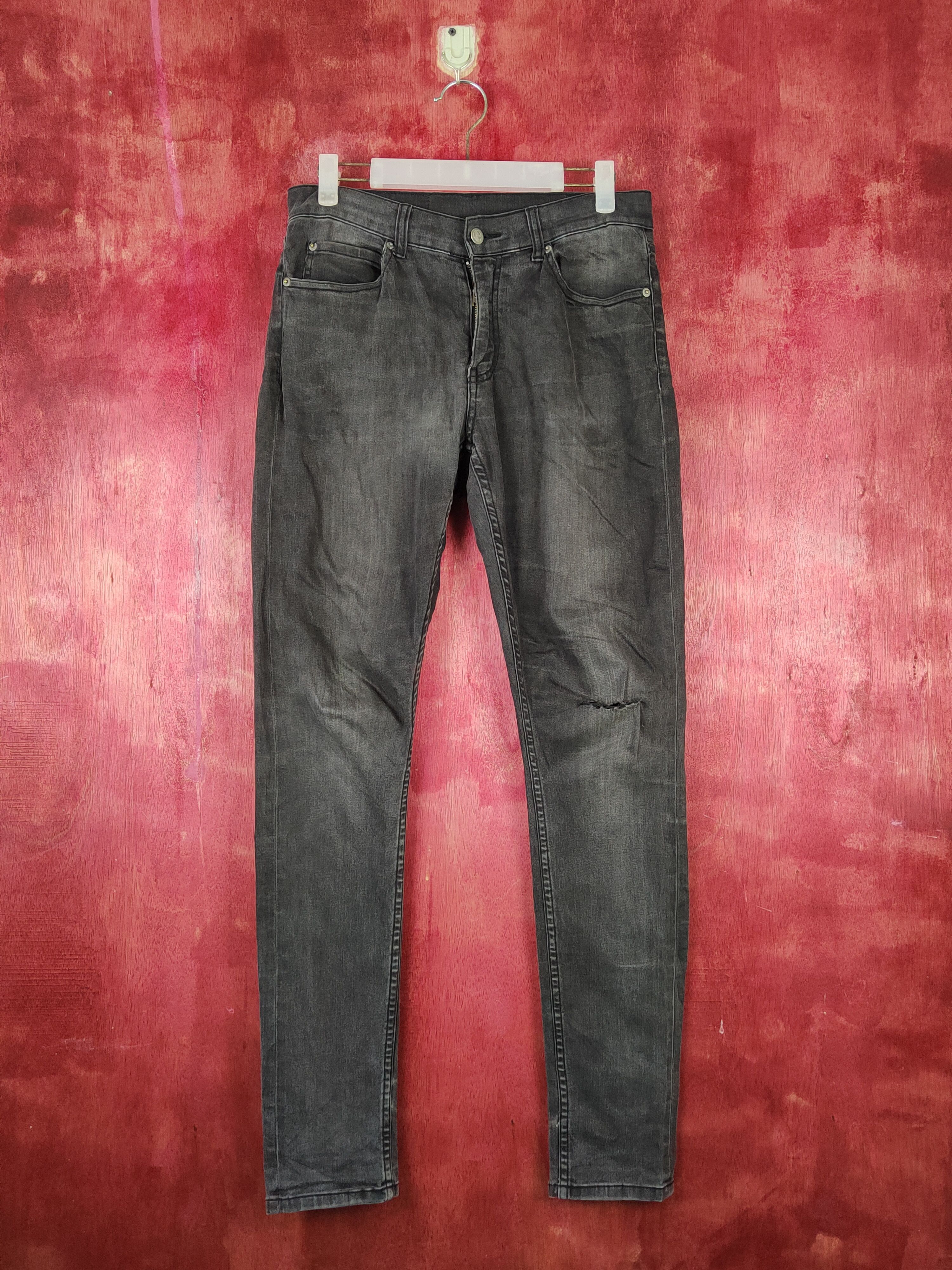 Cheap Monday Cheap Monday Black Faded distressed ripped Pants #S1332 Size US 30 / EU 46 - 1 Thumbnail