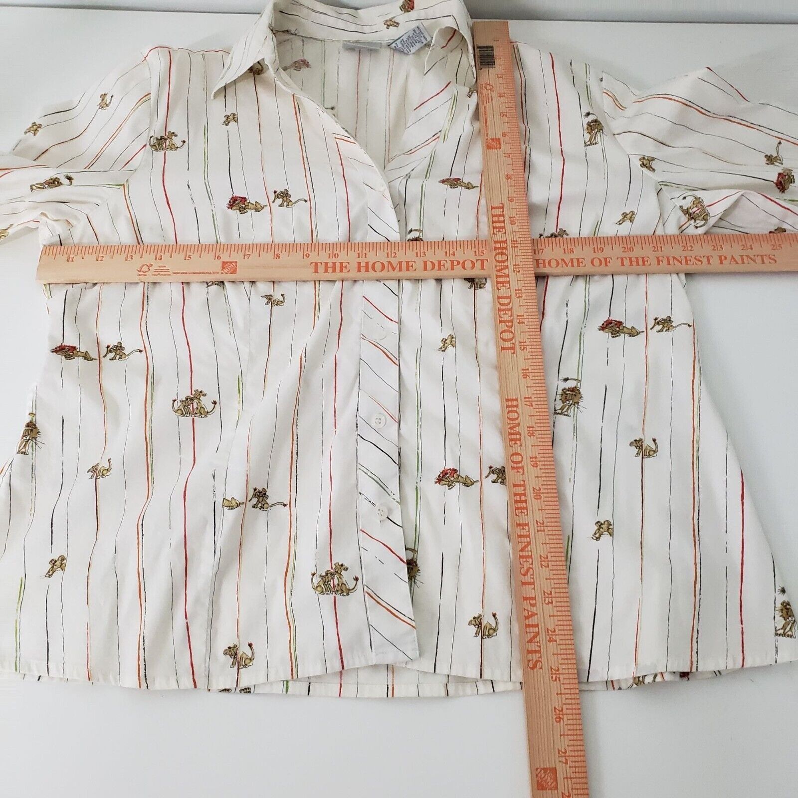 Designer Chicos 3 Lions Shirt Womens Size XL Long Sleeve White Stripe Size XL / US 12-14 / IT 48-50 - 11 Thumbnail