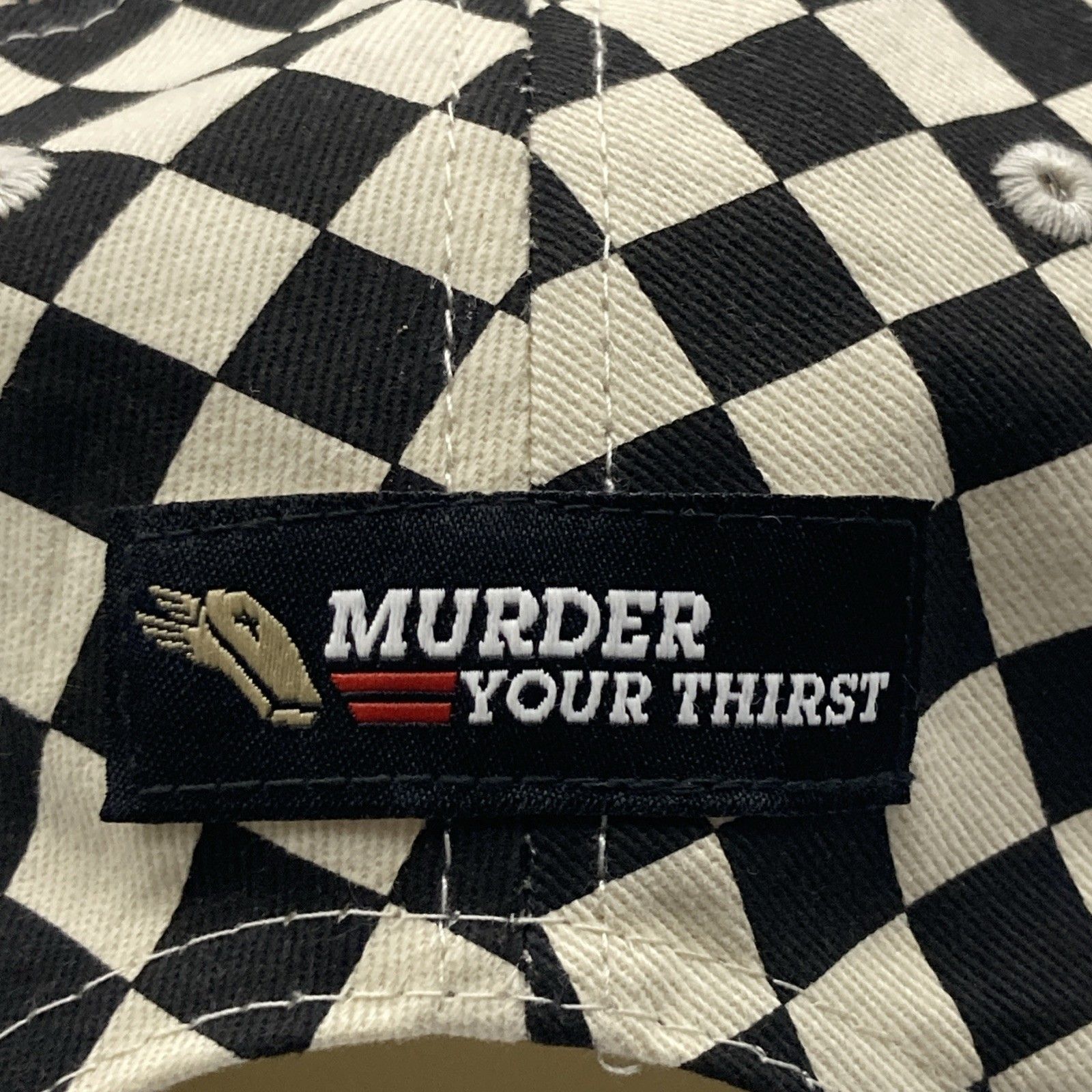 Other Liquid Death Checkered Hat OS Strap "Murder Your Thirst Cap" Size ONE SIZE - 4 Thumbnail