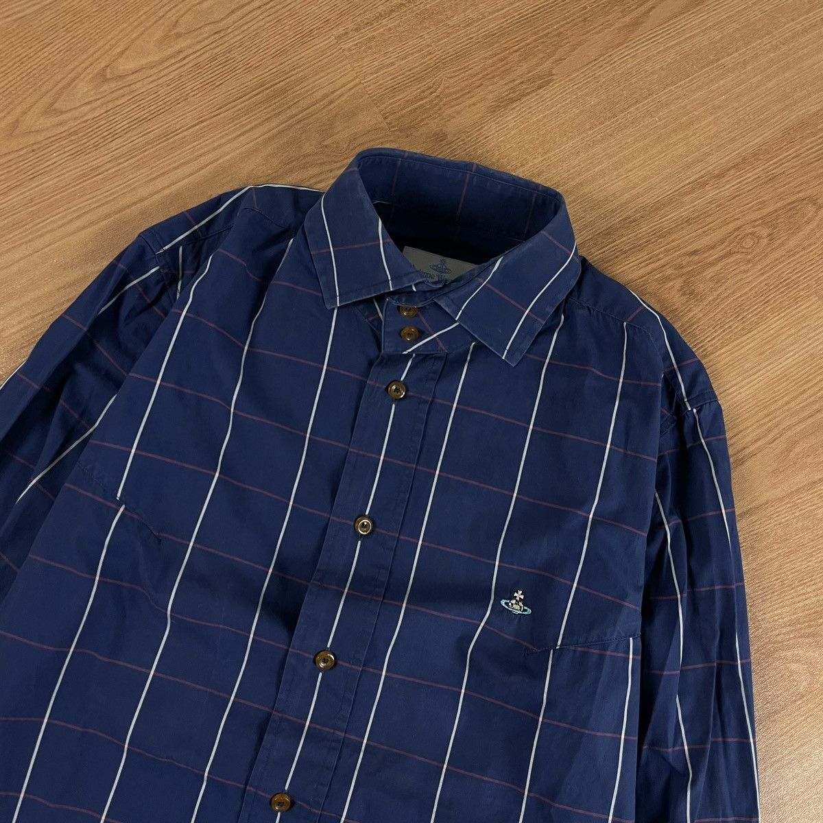 Vivienne Westwood Vivienne Westwood Krall Shirt 3 Button High Collar Navy Size US M / EU 48-50 / 2 - 3 Thumbnail