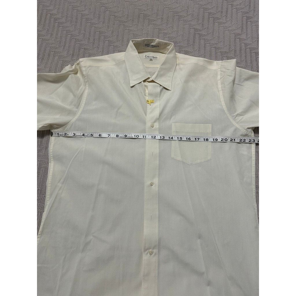 Calvin Klein Calvin Klein light yellow cream long sleeve button down Size US L / EU 52-54 / 3 - 5 Thumbnail