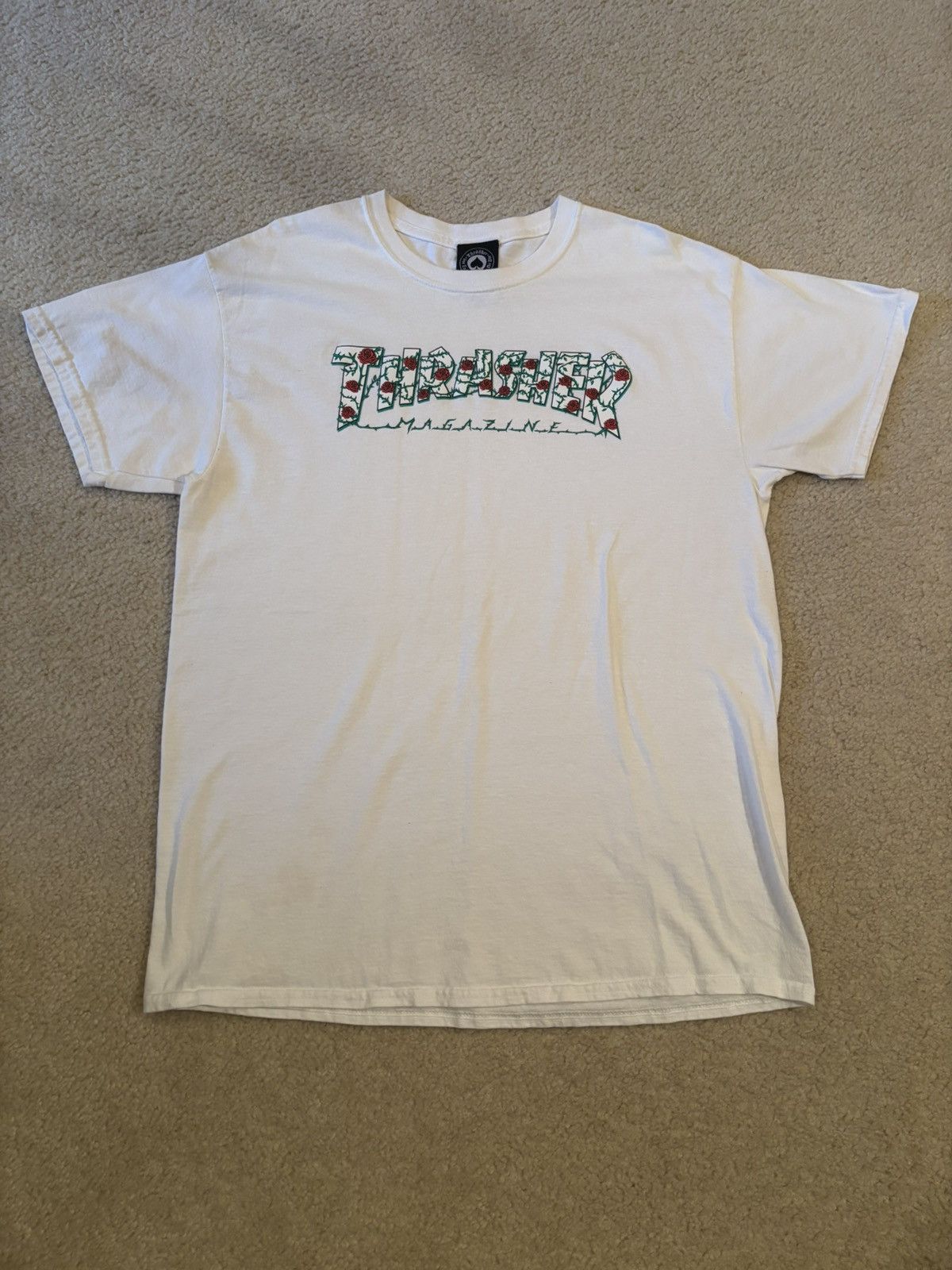 Thrasher Thrasher White Roses Tee Size US L / EU 52-54 / 3 - 1 Thumbnail