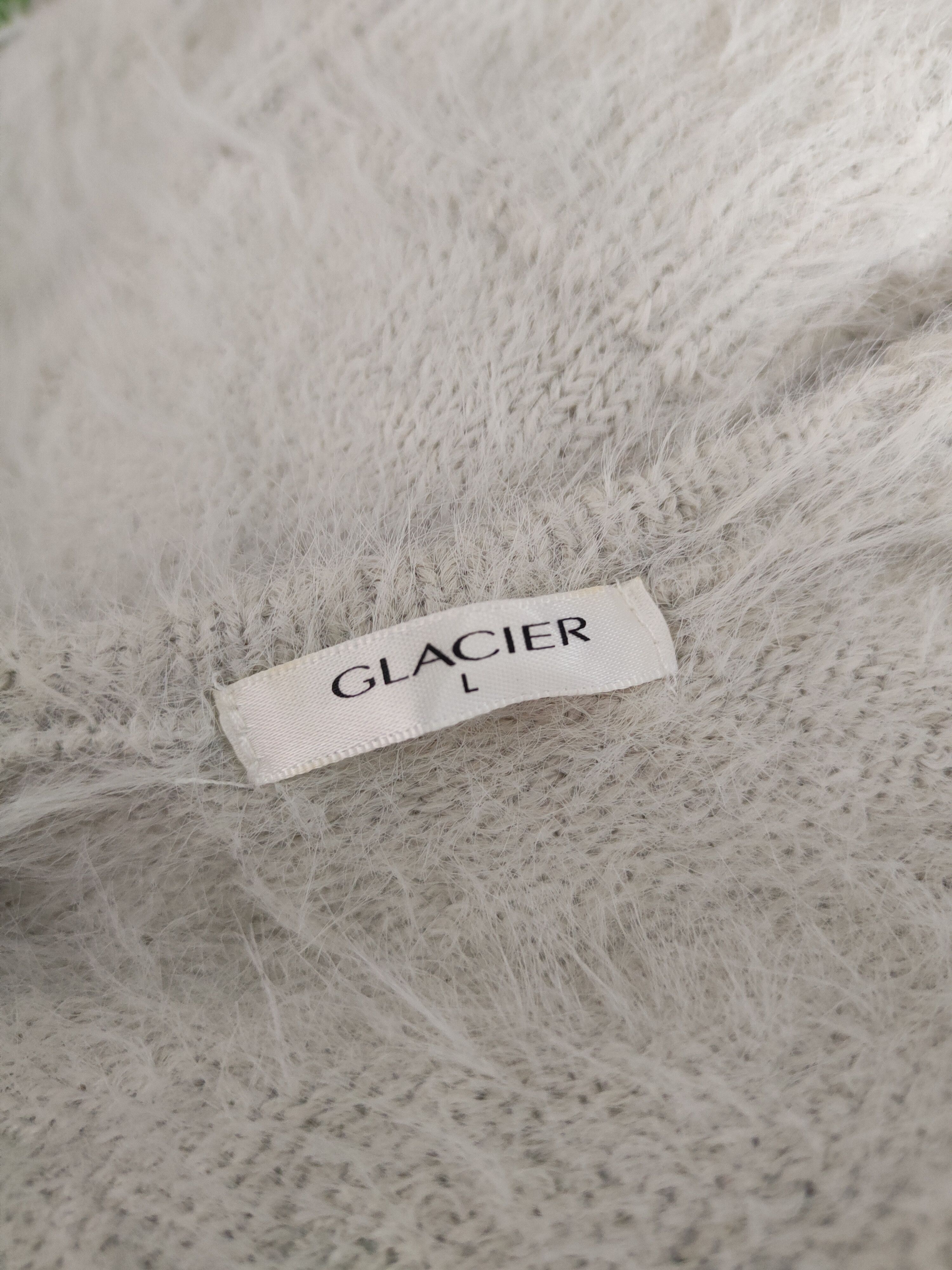 Vintage Glacier Light Gray Fur Mohair Knitwear Cardigan Size L / US 10 / IT 46 - 12 Thumbnail