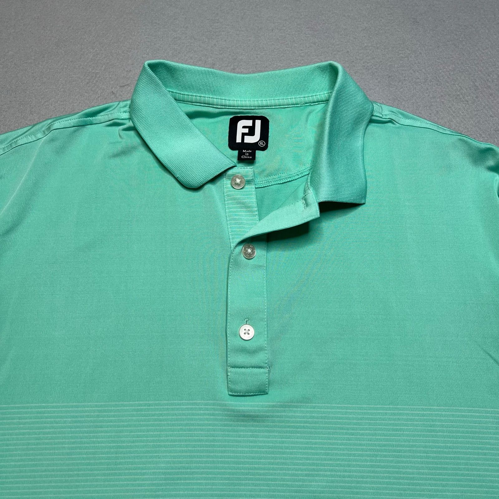 Footjoy FootJoy FJ Golf Polo Shirt Men’s XL Mint Green Performance Size US XL / EU 56 / 4 - 2 Thumbnail