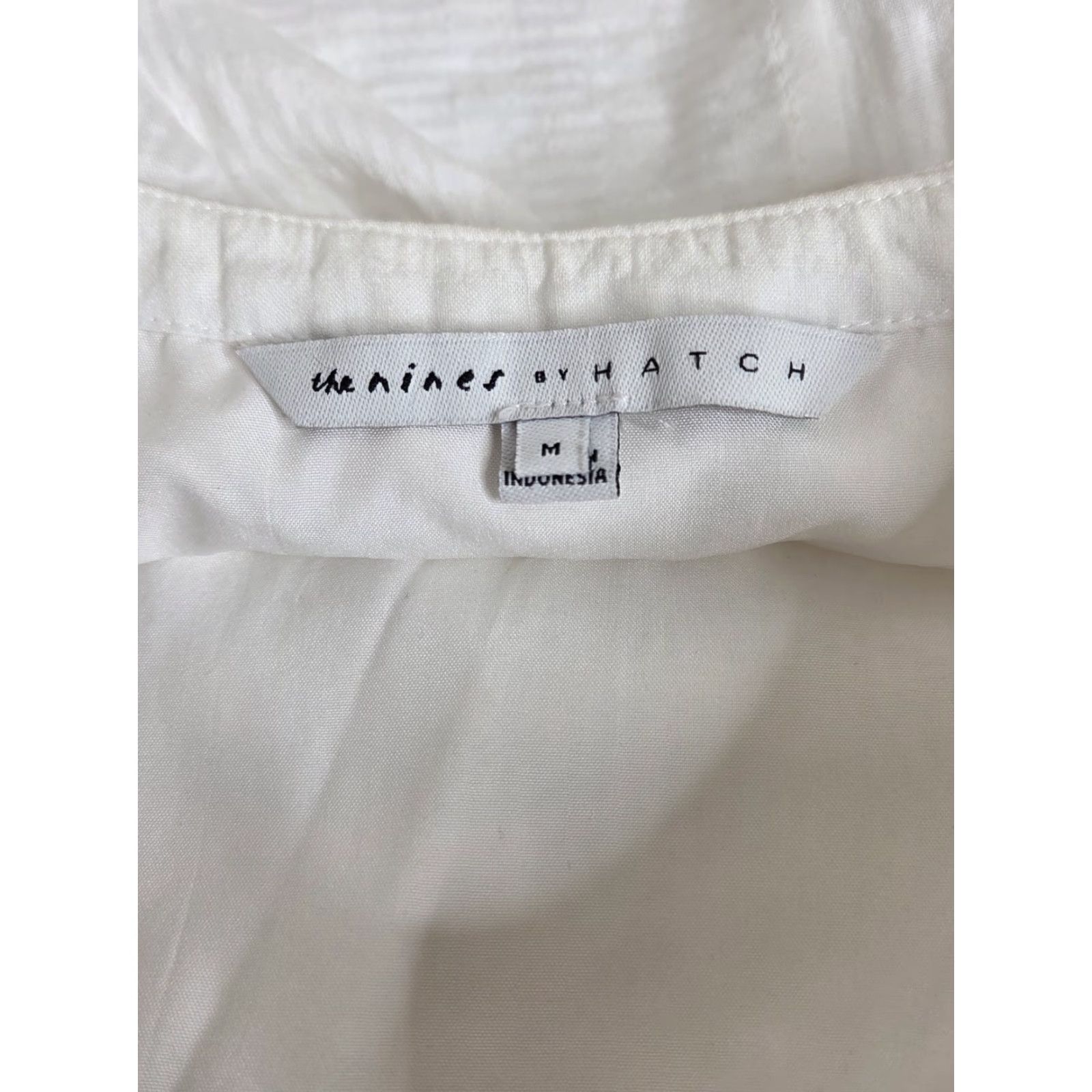 Vintage The Nines by HATCH Dress Womens M Sundress White Midi Sleeveless Square Neck Zip Smocked Floral Pattern - Floral Casual Summer 2020s Boys? Size M / US 6-8 / IT 42-44 - 4 Thumbnail