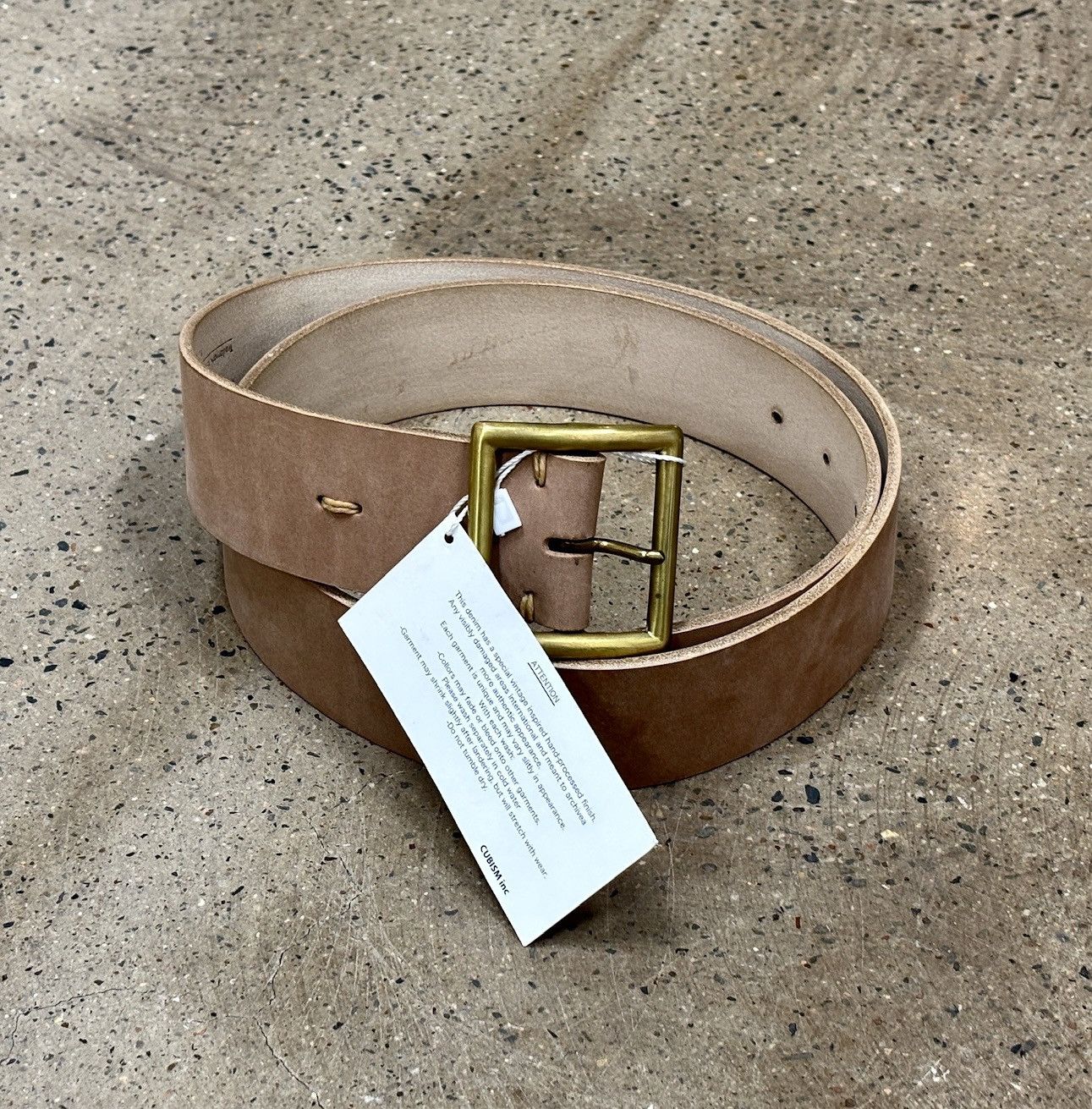 Visvim Visvim 25ss PLAIN BELT 45MM Horsehide Horween Natural W38 Size 38 - 1 Thumbnail