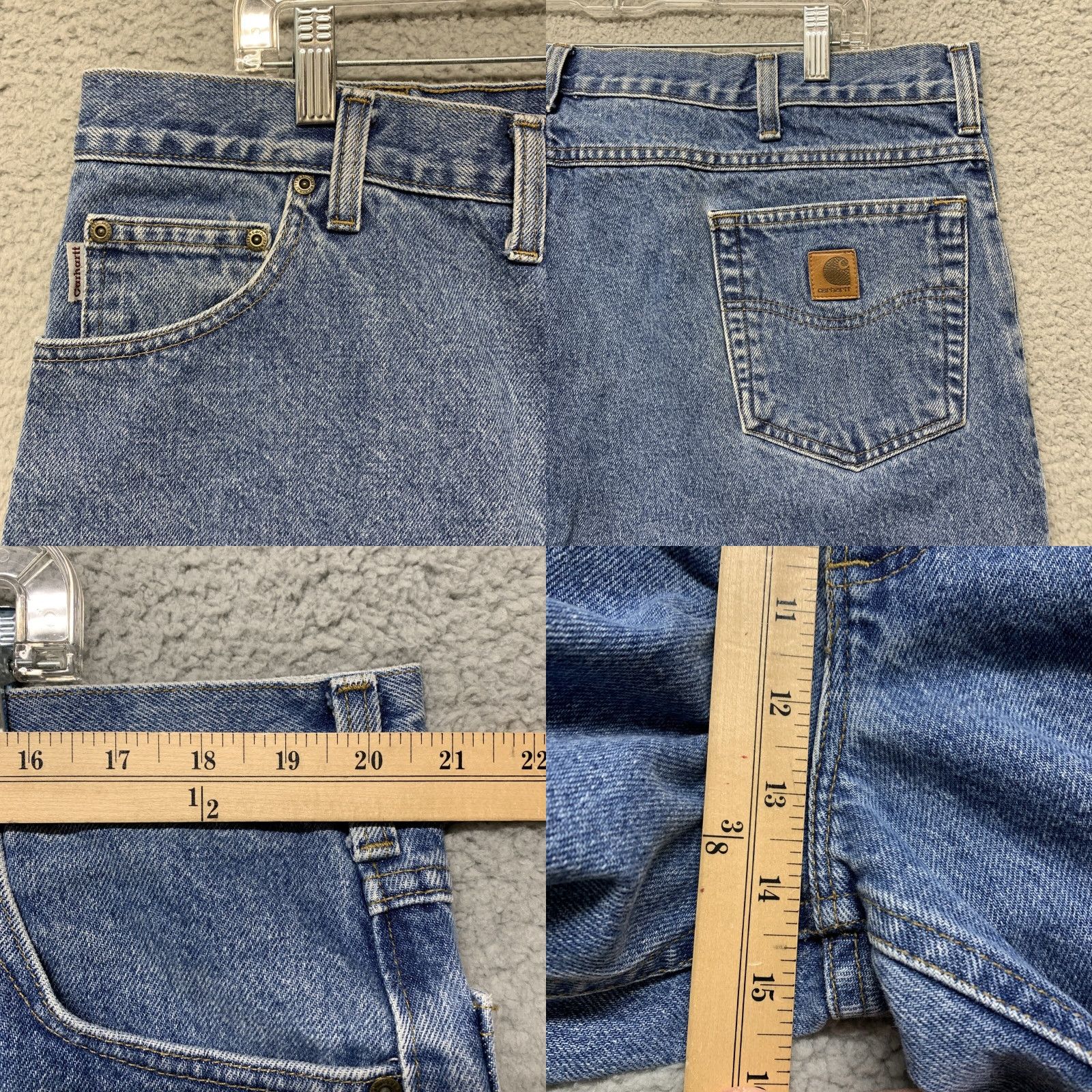 Carhartt VINTAGE Carhartt Blue Jeans Size 42 X 32 1/2 Actual Straight Traditional Fit Denim READ Size US 42 / EU 58 - 8 Thumbnail