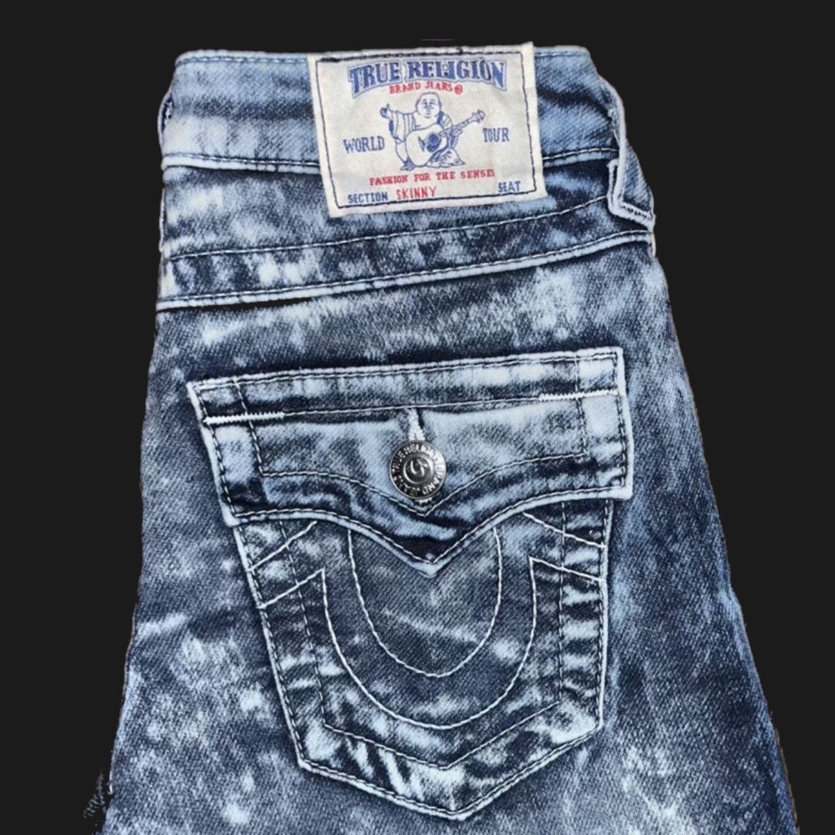 True Religion True Religion Acid Wash Low Rise Skinny Jeans Size 23" - 1 Thumbnail