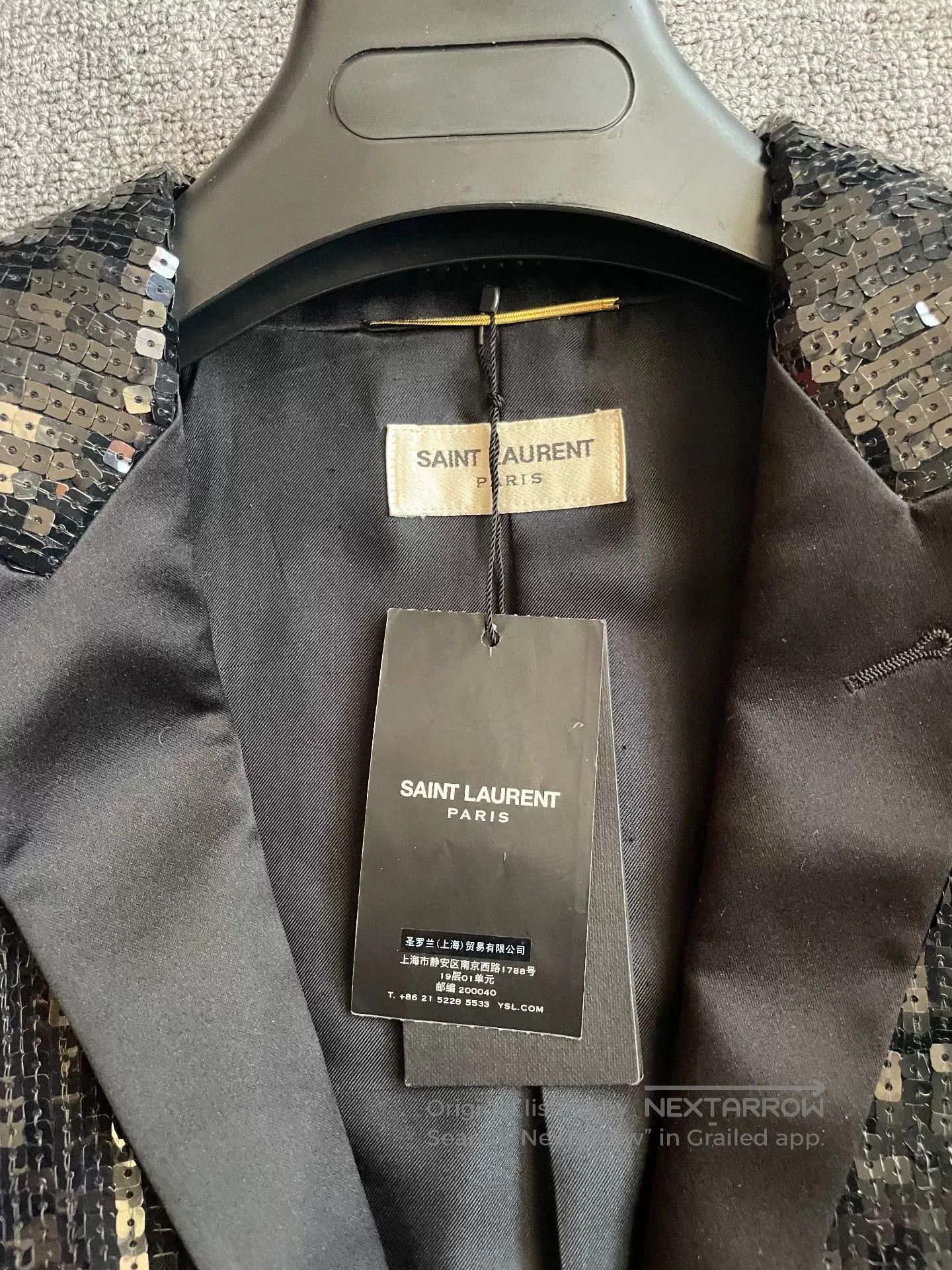 Saint Laurent Paris saint laurent black sequined blazer. Size US M / EU 48-50 / 2 - 4 Thumbnail