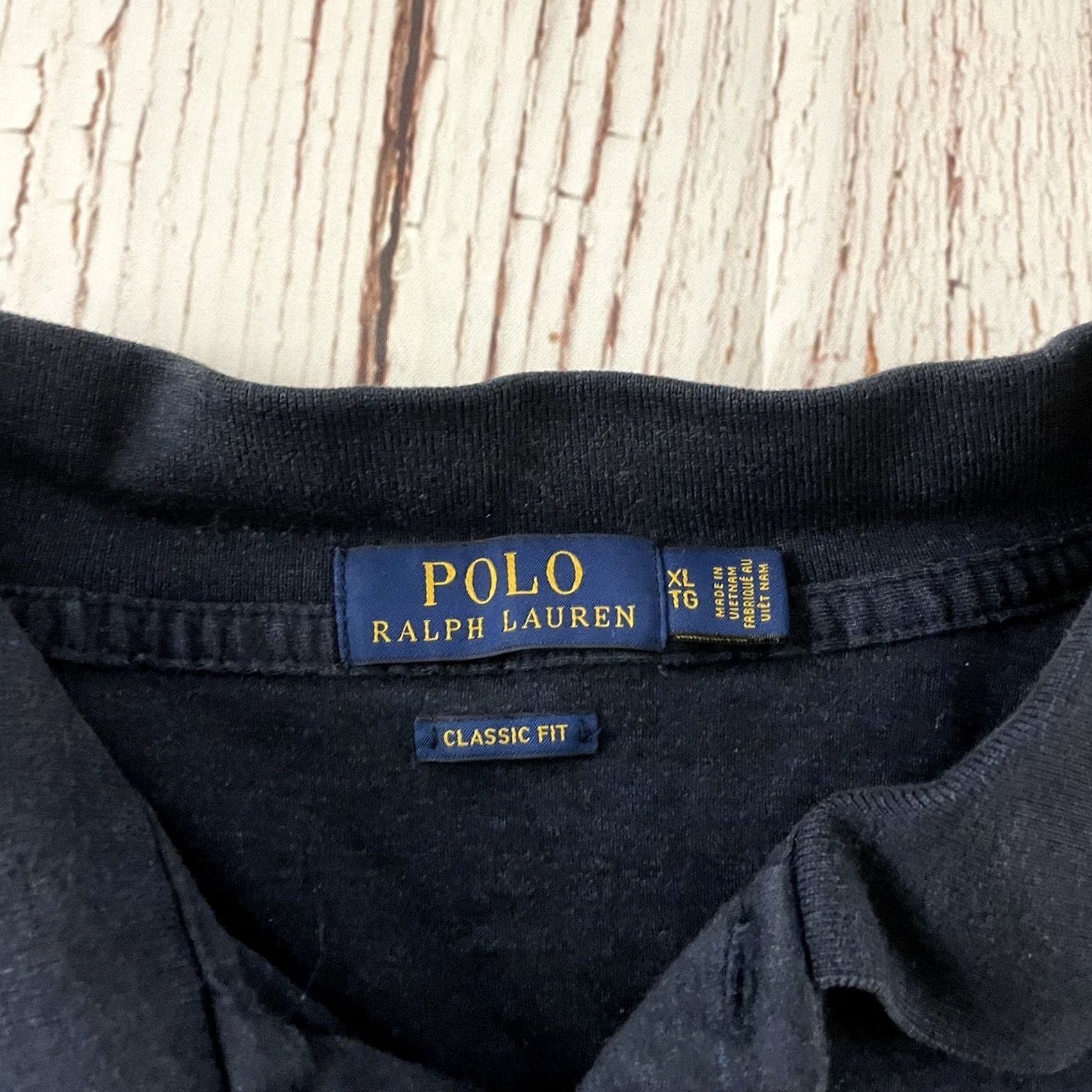 Vintage Polo Shirt Polo Ralph Classic Fit Short Sleeve XL Solid Dark Blue Mens Size US XL / EU 56 / 4 - 2 Thumbnail
