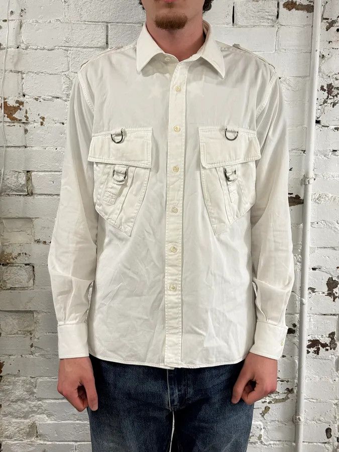 Gucci SS2002 Gucci White Cargo Safari Shirt by Tom Ford Size US L / EU 52-54 / 3 - 3 Thumbnail