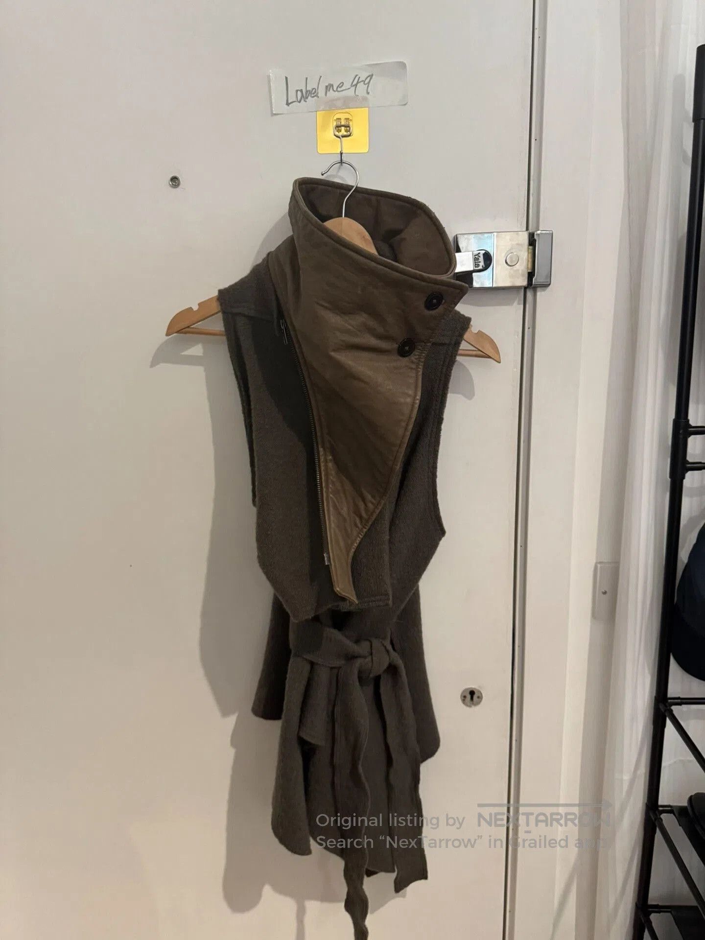 ann demeulemeester sleeveless brown leather vest.