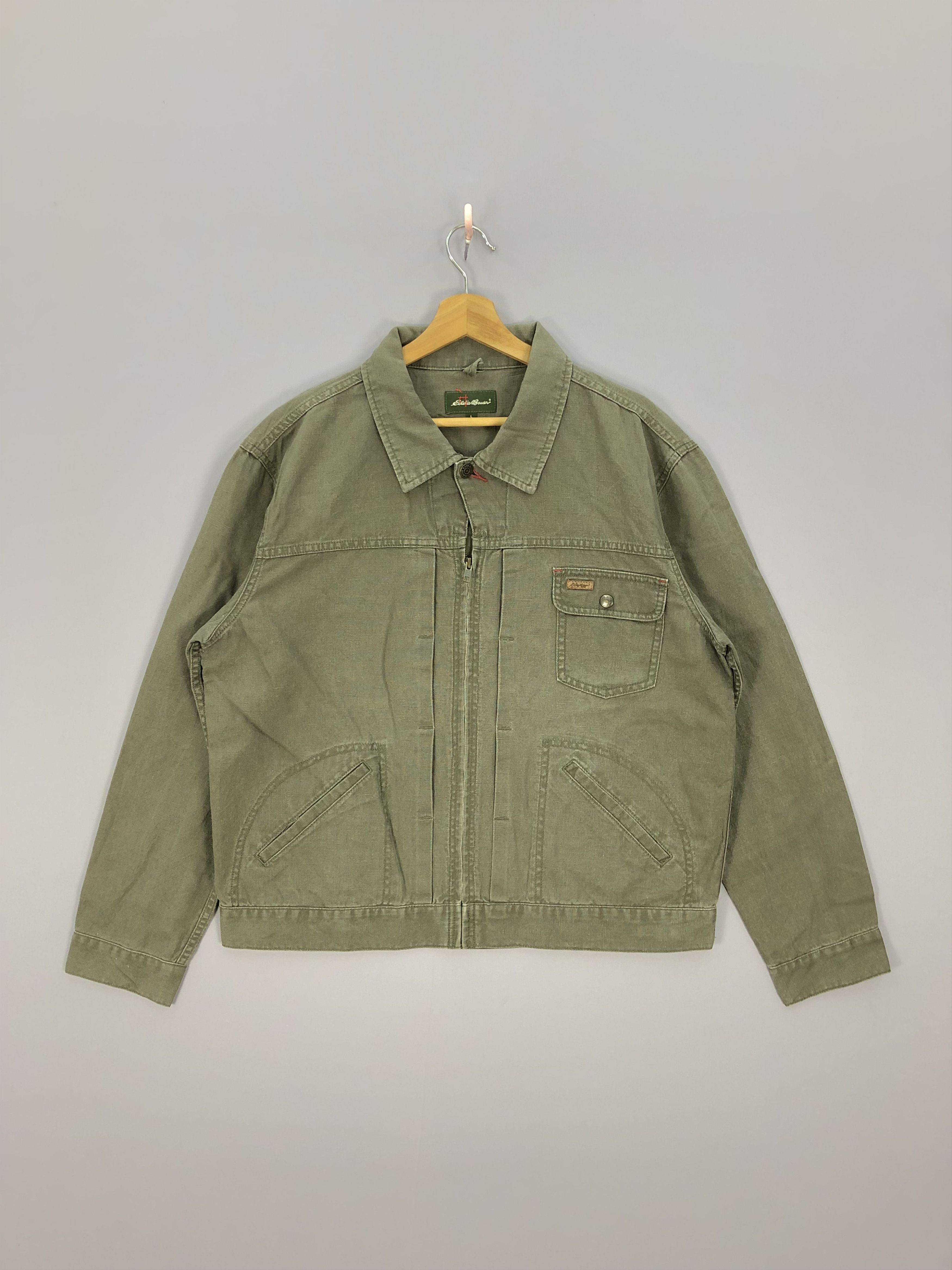 Eddie Bauer × Vintage Vintage Eddie Bauer Zipper Chore Workers Jacket Size US M / EU 48-50 / 2 - 2 Thumbnail