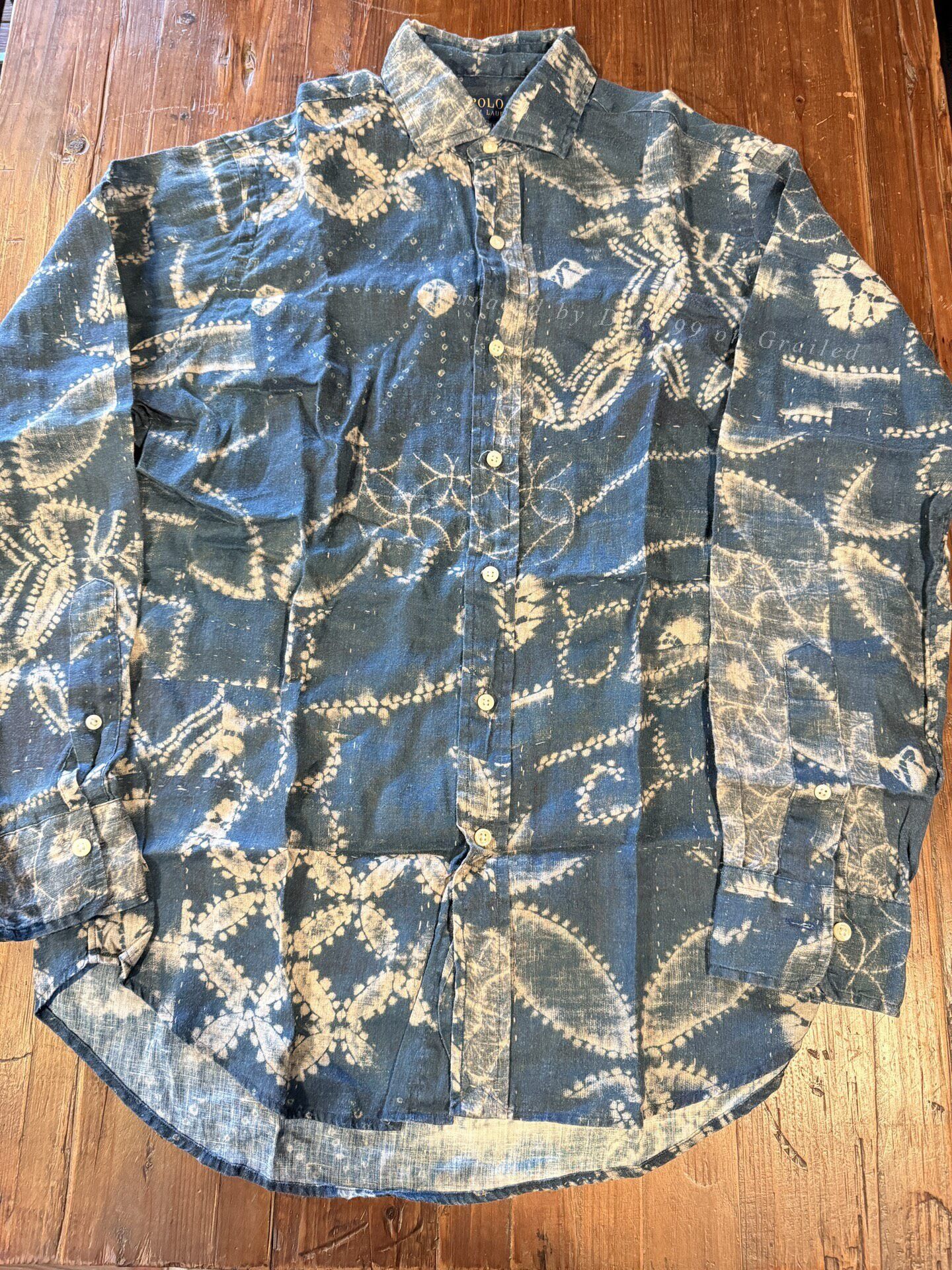 Polo Ralph Lauren Polo Ralph Lauren Classic Distressed Print Shirt Size US M / EU 48-50 / 2 - 1 Thumbnail