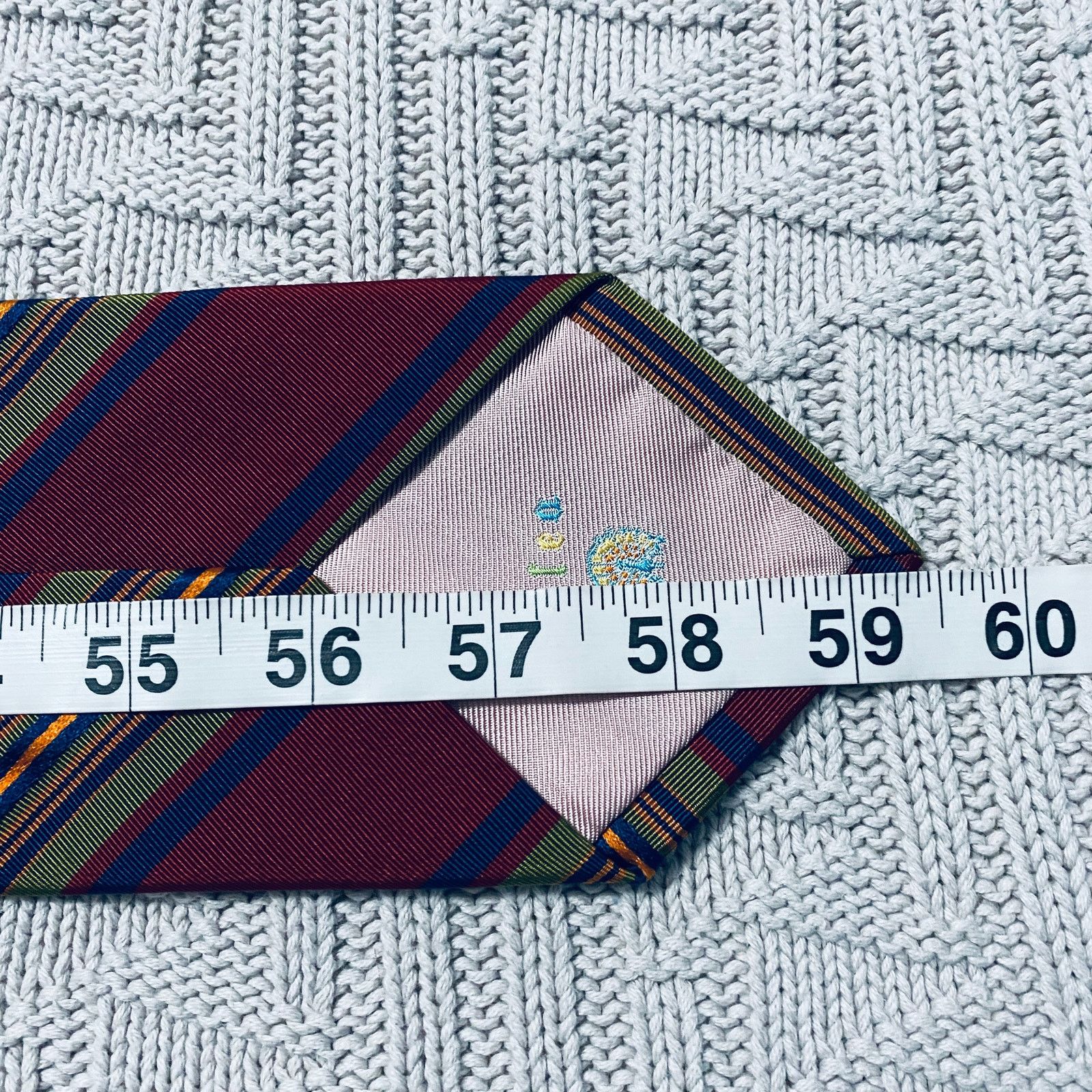 Altea Altea maroon stripe silk tie Size ONE SIZE - 4 Thumbnail