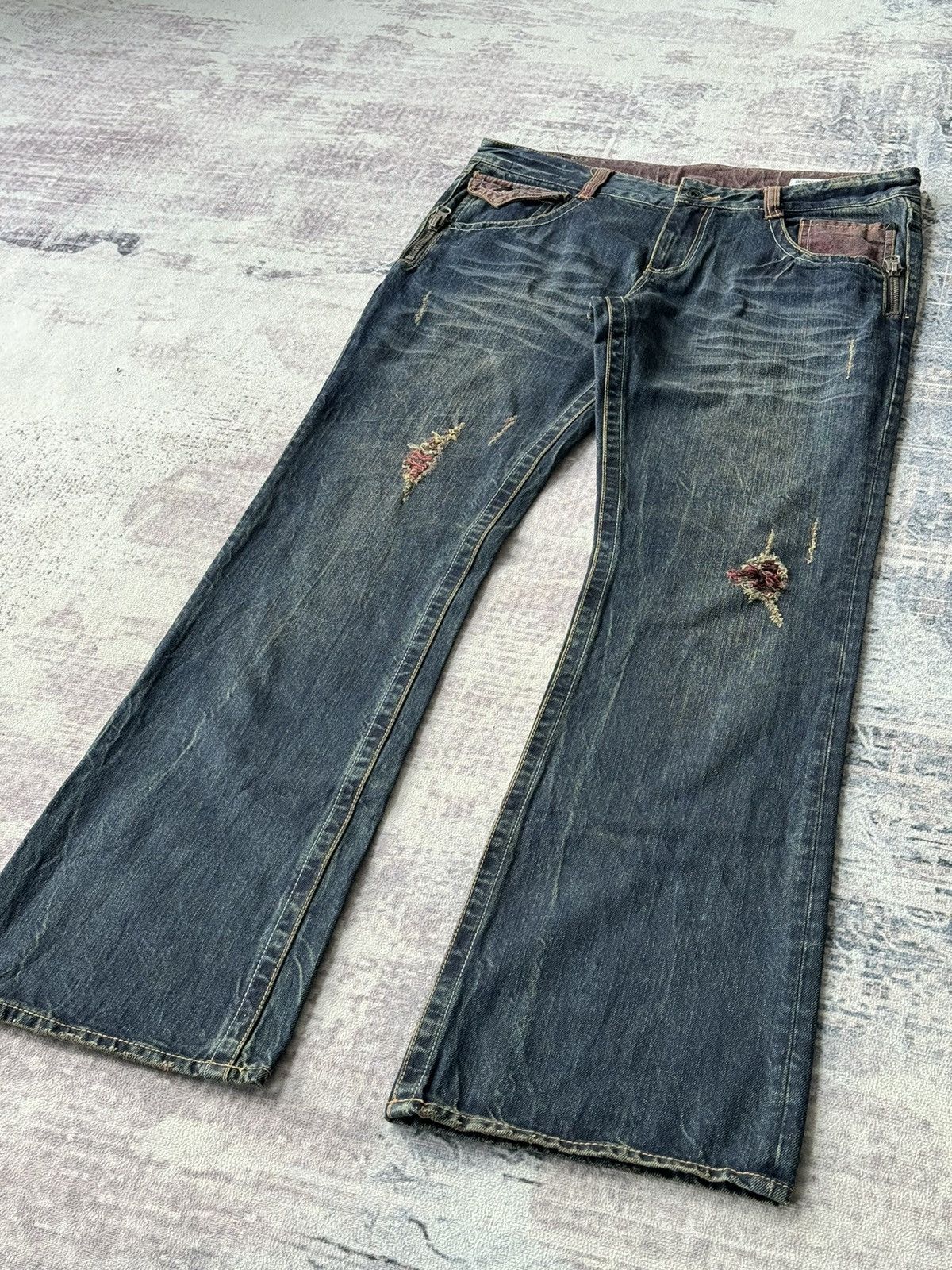 semanticdesign Vintage Semantic Design Tactical Flared Denim / Tornado Mart Size US 35 - 5 Thumbnail