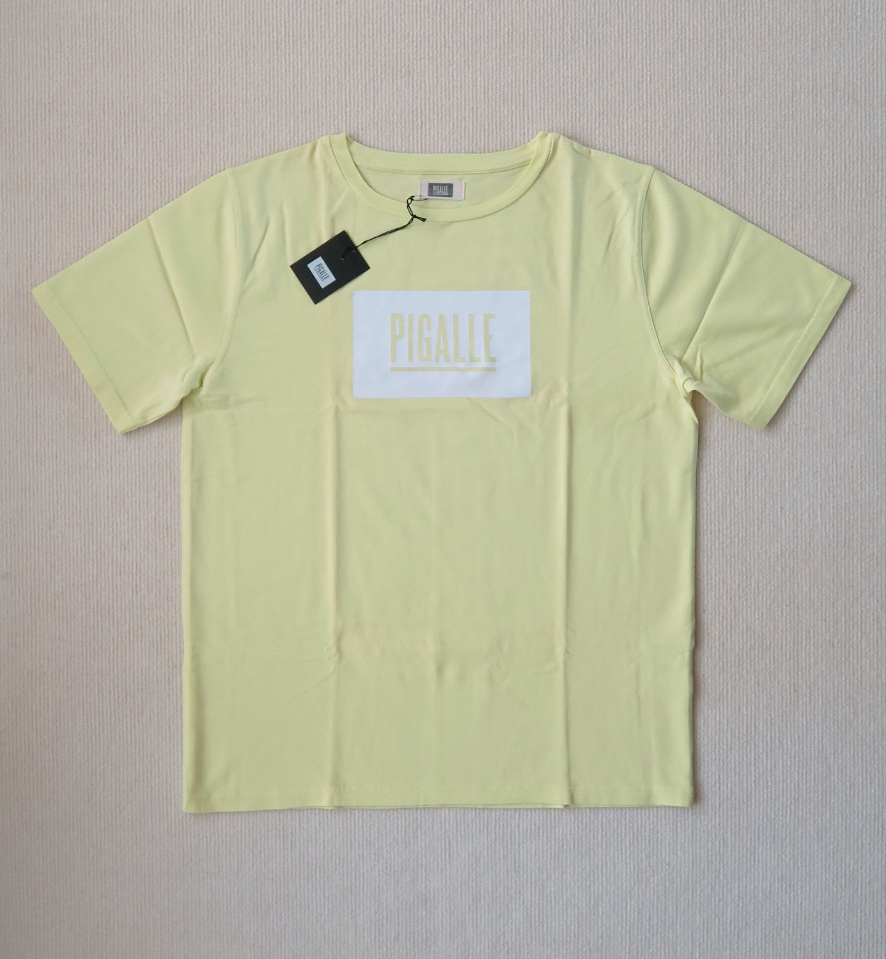 Pigalle Pigalle Neon Yellow Box Logo T-shirt Size US XL / EU 56 / 4 - 1 Thumbnail