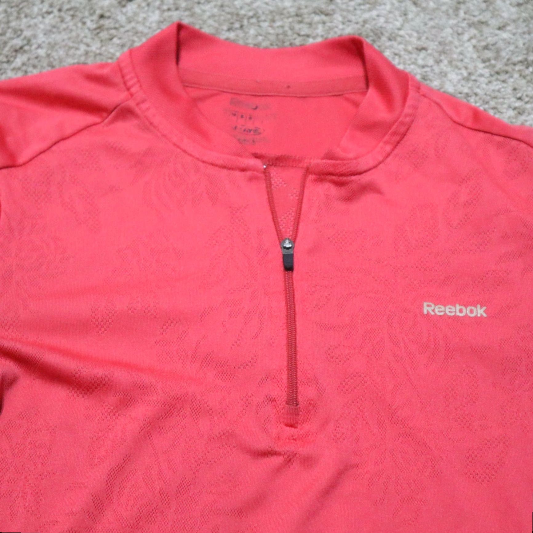 Reebok Reebok Jacket Long Sleeve 1/4 Zip Up Red Women's Size S Small Size S / US 4 / IT 40 - 2 Thumbnail