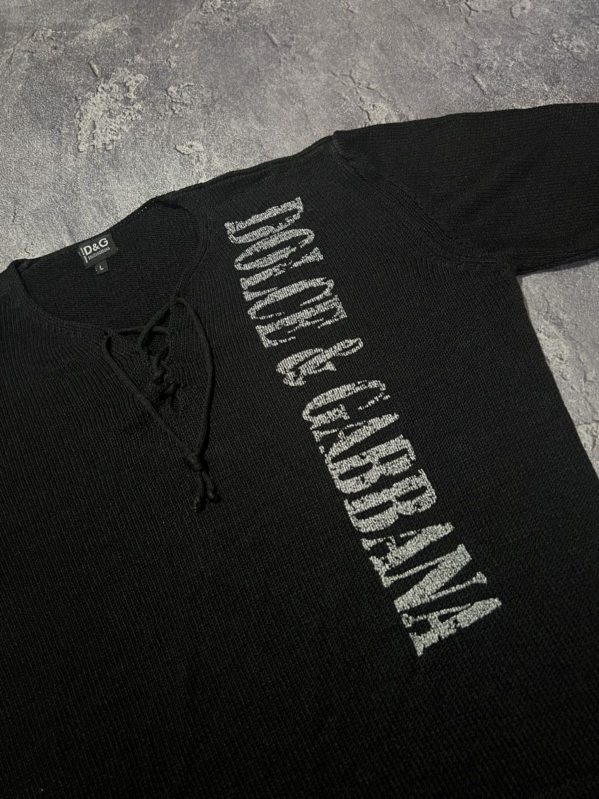 Dolce & Gabbana Vintage Dolce & Gabbana Avant Garde Logo Sweater Size L / US 10 / IT 46 - 2 Thumbnail