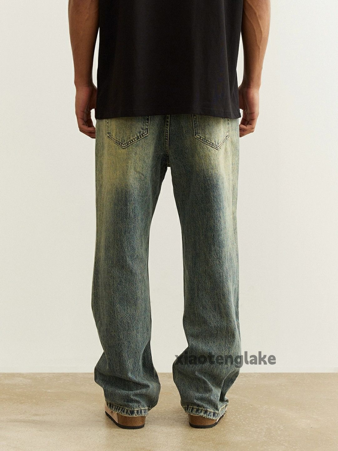 Jean × Vintage washed faded rusty damaged ripped baggy yuppie jeans Size US 32 / EU 48 - 3 Thumbnail