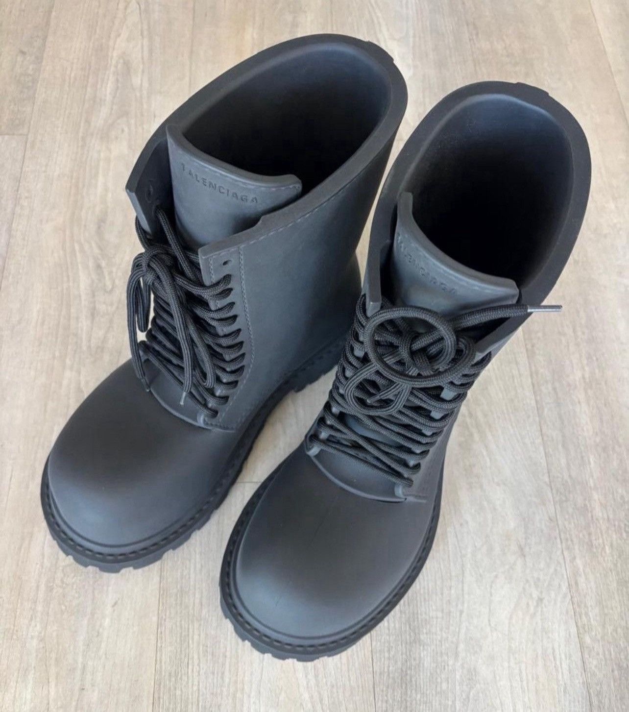 Balenciaga Steroid Rubber Ankle Boots in Black Size US 12 / EU 45 - 4 Thumbnail