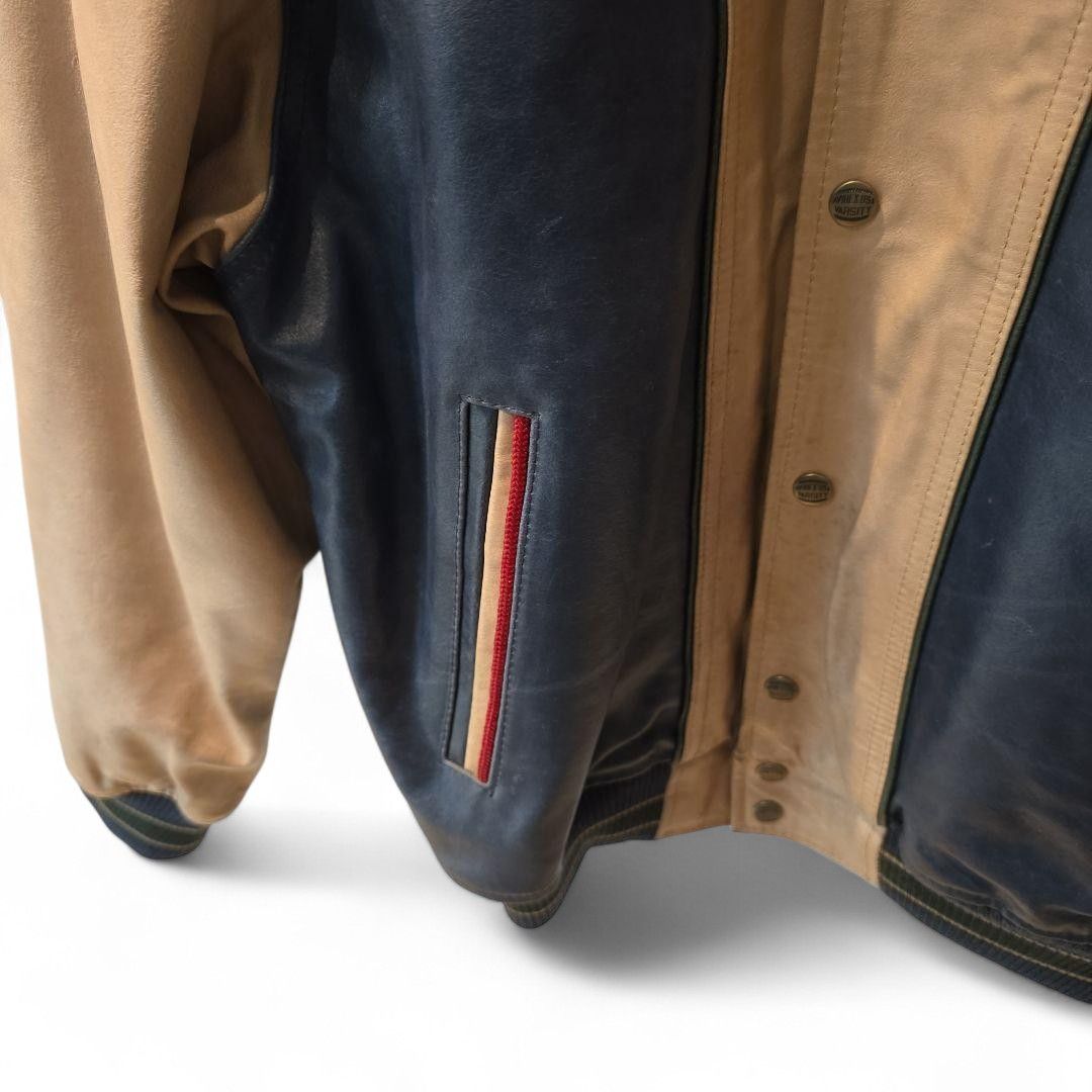 Avirex Avirex - S Leather Jacket Beige Red College Stadium 90s 80s Size US S / EU 44-46 / 1 - 11 Thumbnail
