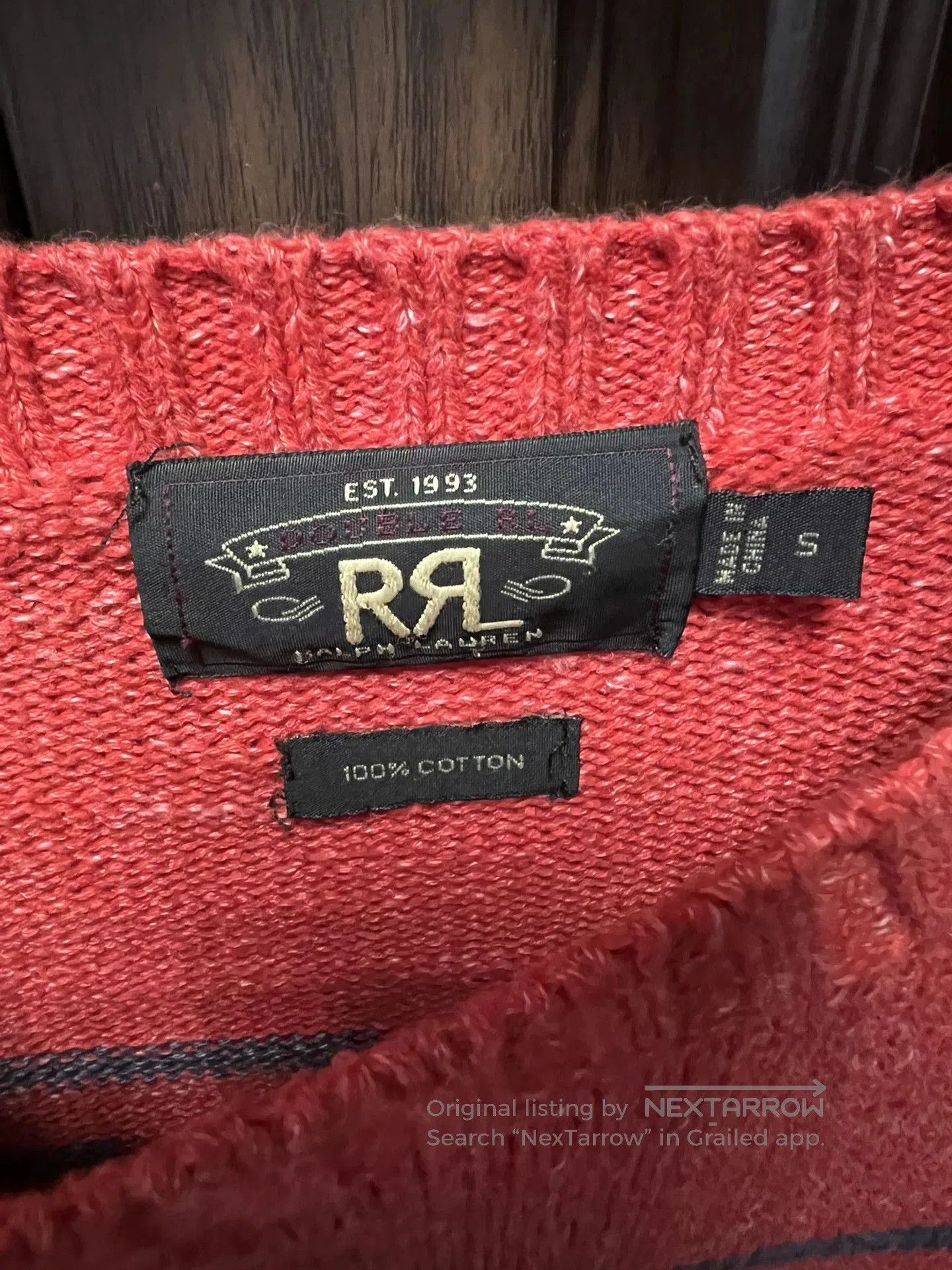 RRL Ralph Lauren rrl striped pullover sweater in red. Size US S / EU 44-46 / 1 - 2 Thumbnail