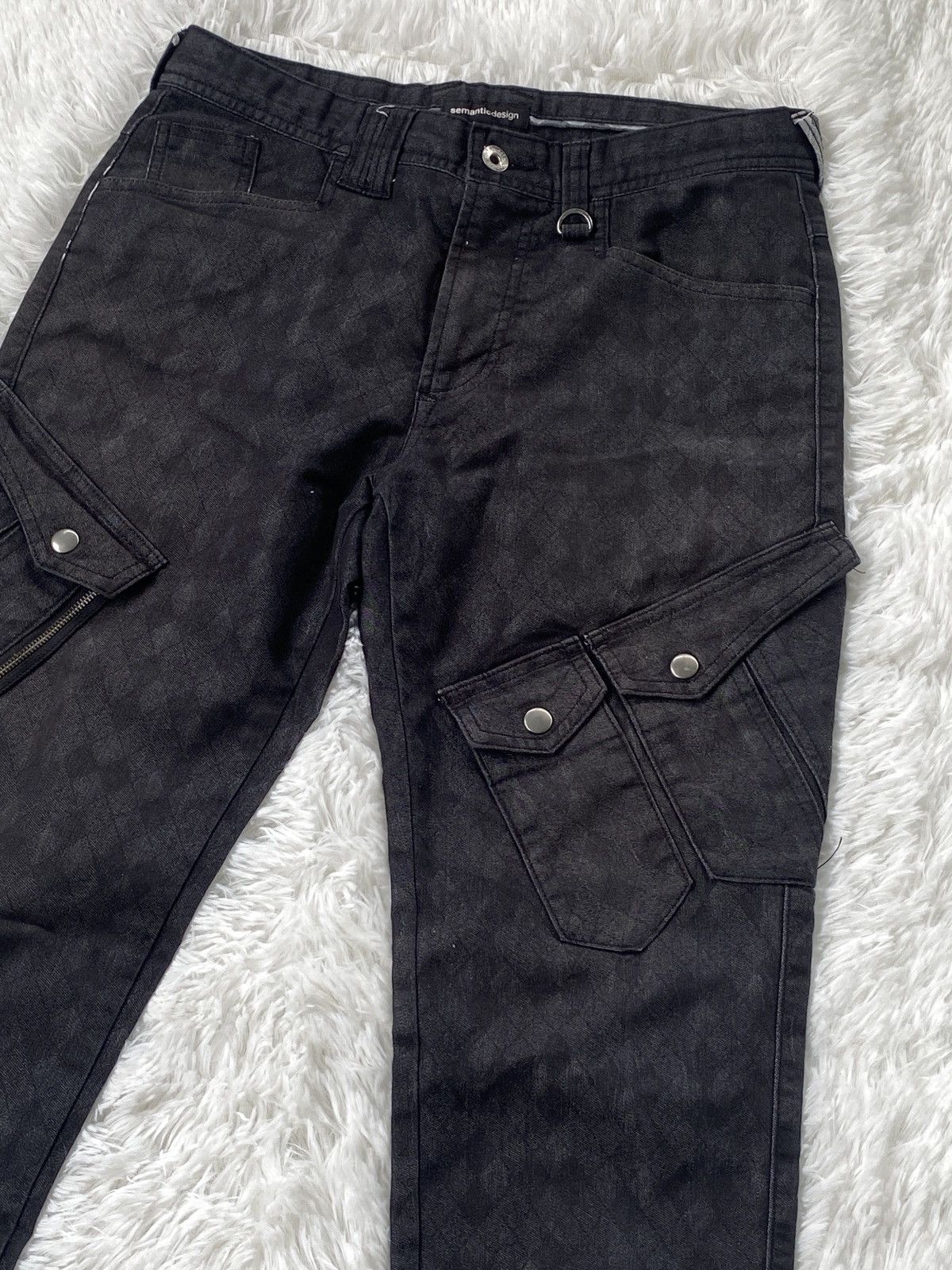 Japanese Brand 🔥SALE🔥Japanese Semantic Design Checks Multipocket Cargo pant Size US 30 / EU 46 - 1 Thumbnail