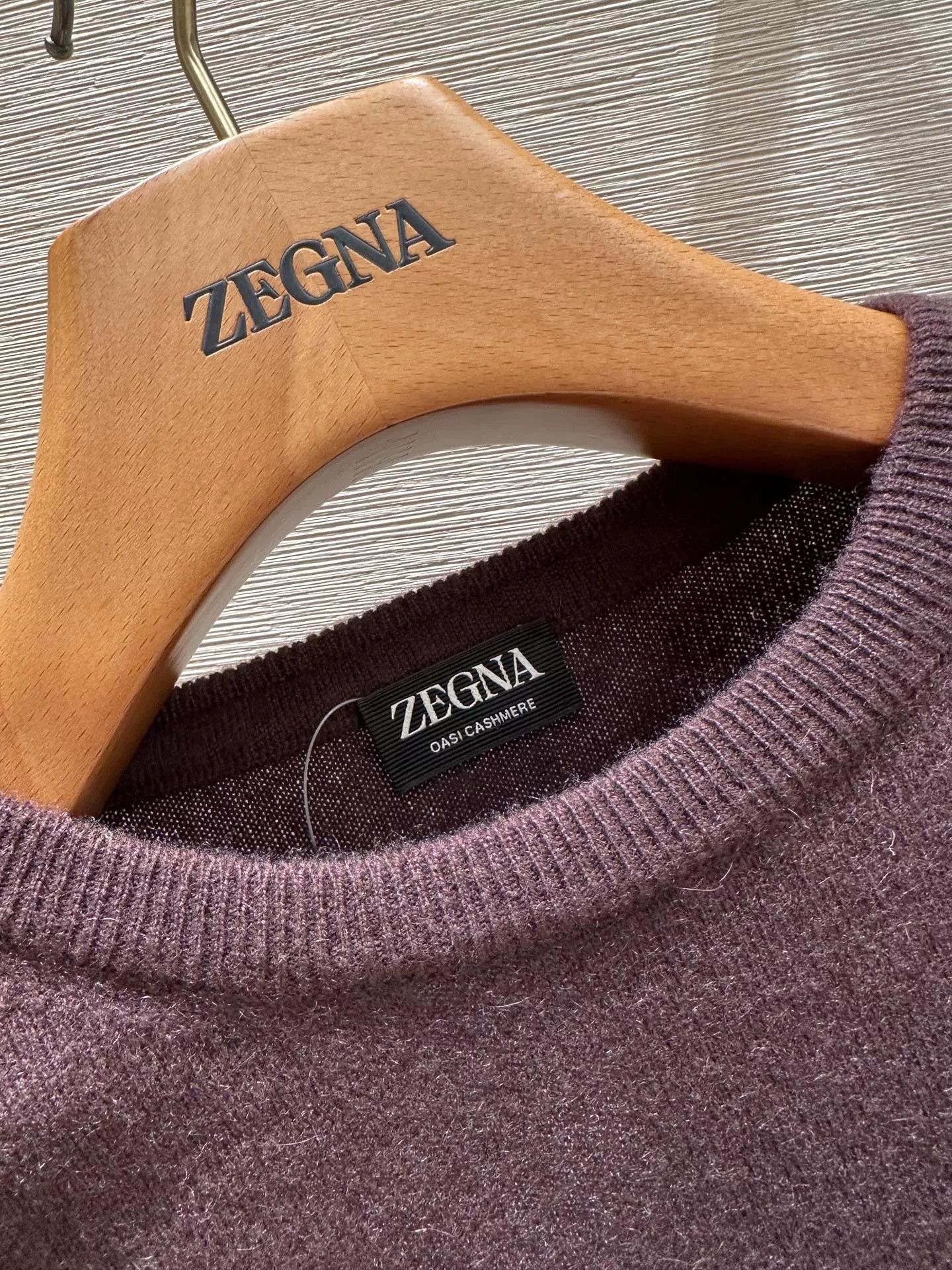 Ermenegildo Zegna Zegna Purple Cashmere Crewneck Sweater Size US M / EU 48-50 / 2 - 6 Thumbnail