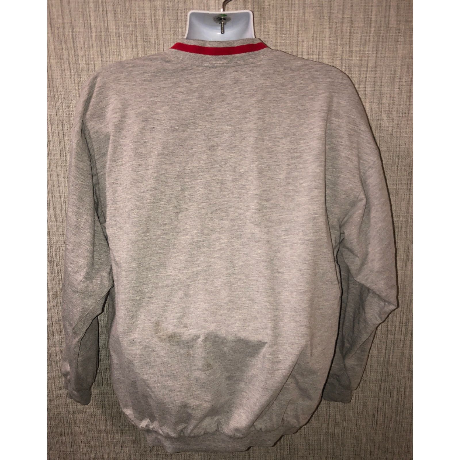 Adidas Adidas Sweatshirt V-Neck Pullover Mens L Gray 25 Inch Armpit Size US L / EU 52-54 / 3 - 5 Thumbnail