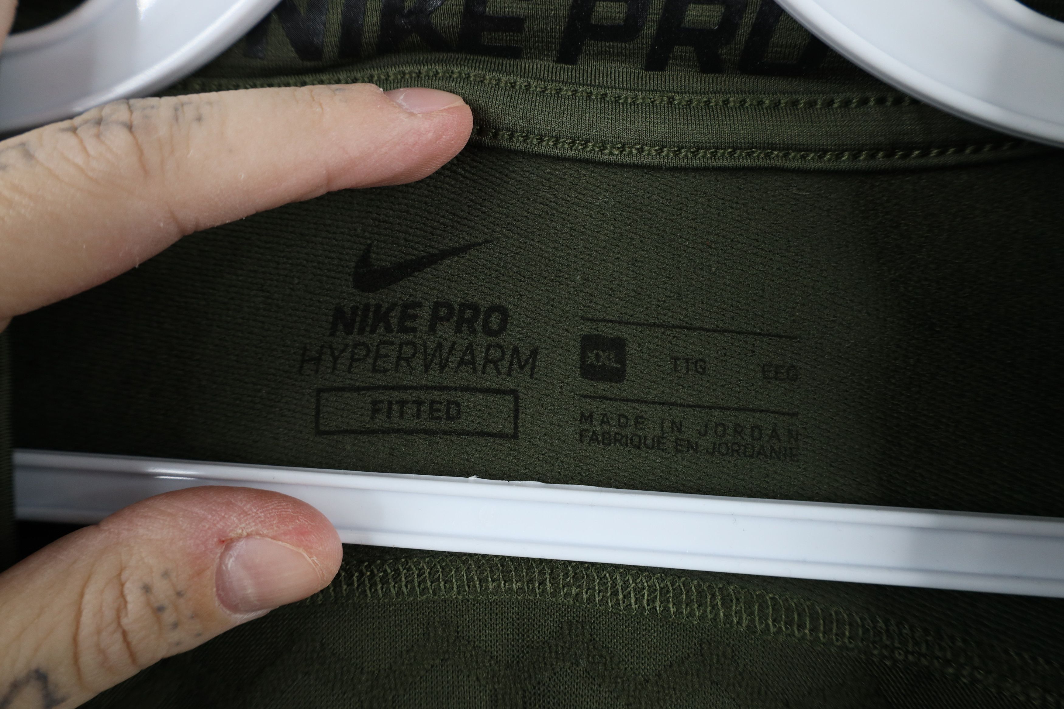 Nike × Vintage Nike Pro Hyperwarm Long Sleeve Training Outdoor Shirt Green Size US XXL / EU 58 / 5 - 9 Thumbnail