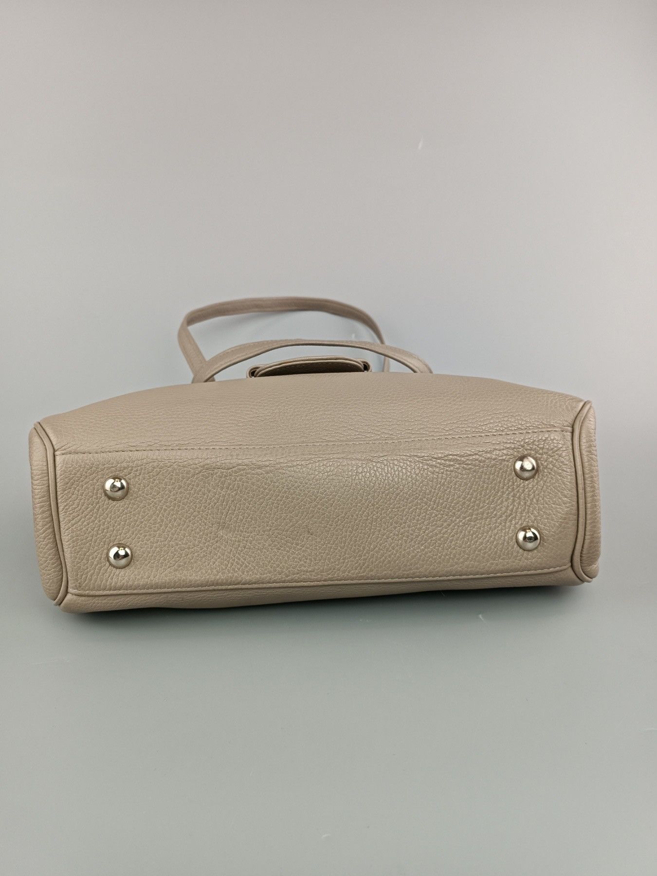 Genuine Leather R.Horn Wien Women's Beige Leather Shoulder Bag Size ONE SIZE - 3 Thumbnail