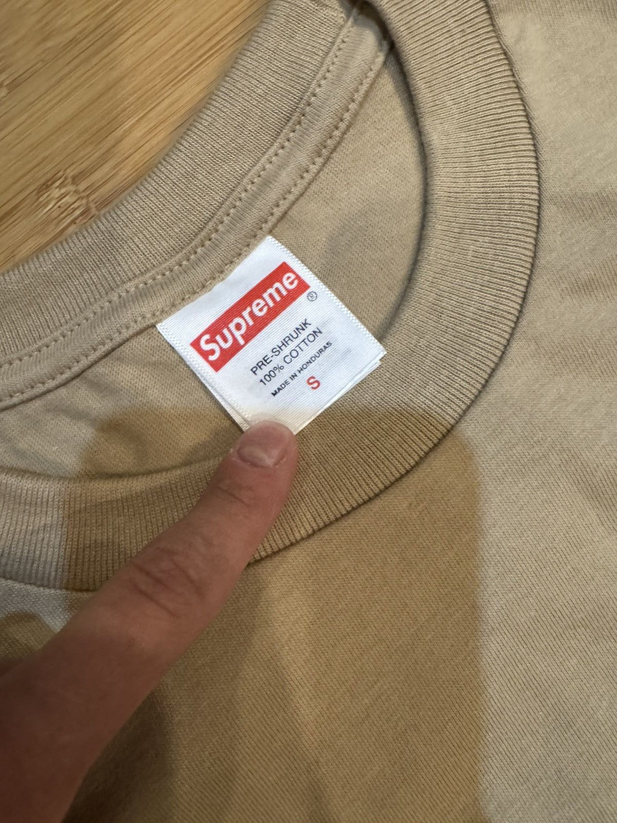 Supreme Supreme Stick Tee Khaki - Size Small Size US S / EU 44-46 / 1 - 4 Thumbnail