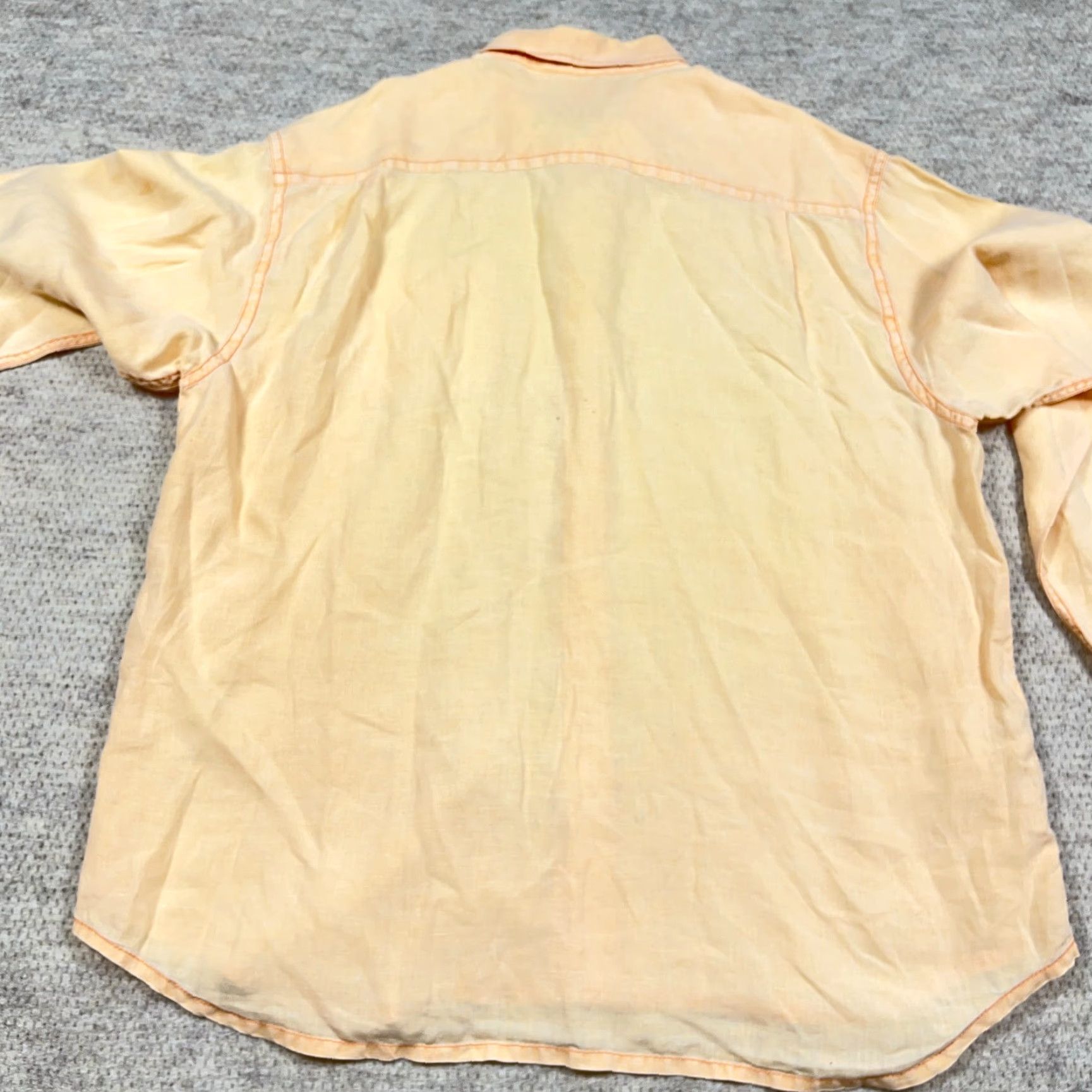 Tommy Bahama VINTAGE Tommy Bahama Shirt Men XL Yellow Linen Button Up Relax Hawaiian Camp Pocket Size US XL / EU 56 / 4 - 7 Thumbnail