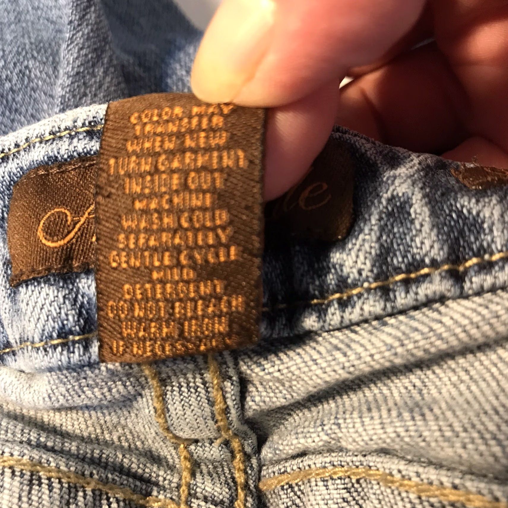 Vintage Aeropostale Jeans Juniors 5/6R Light Wash Blue Skinny Flare 28in Inseam 5-Pocket Denim Womens Size 27" / US 4 / IT 40 - 4 Thumbnail