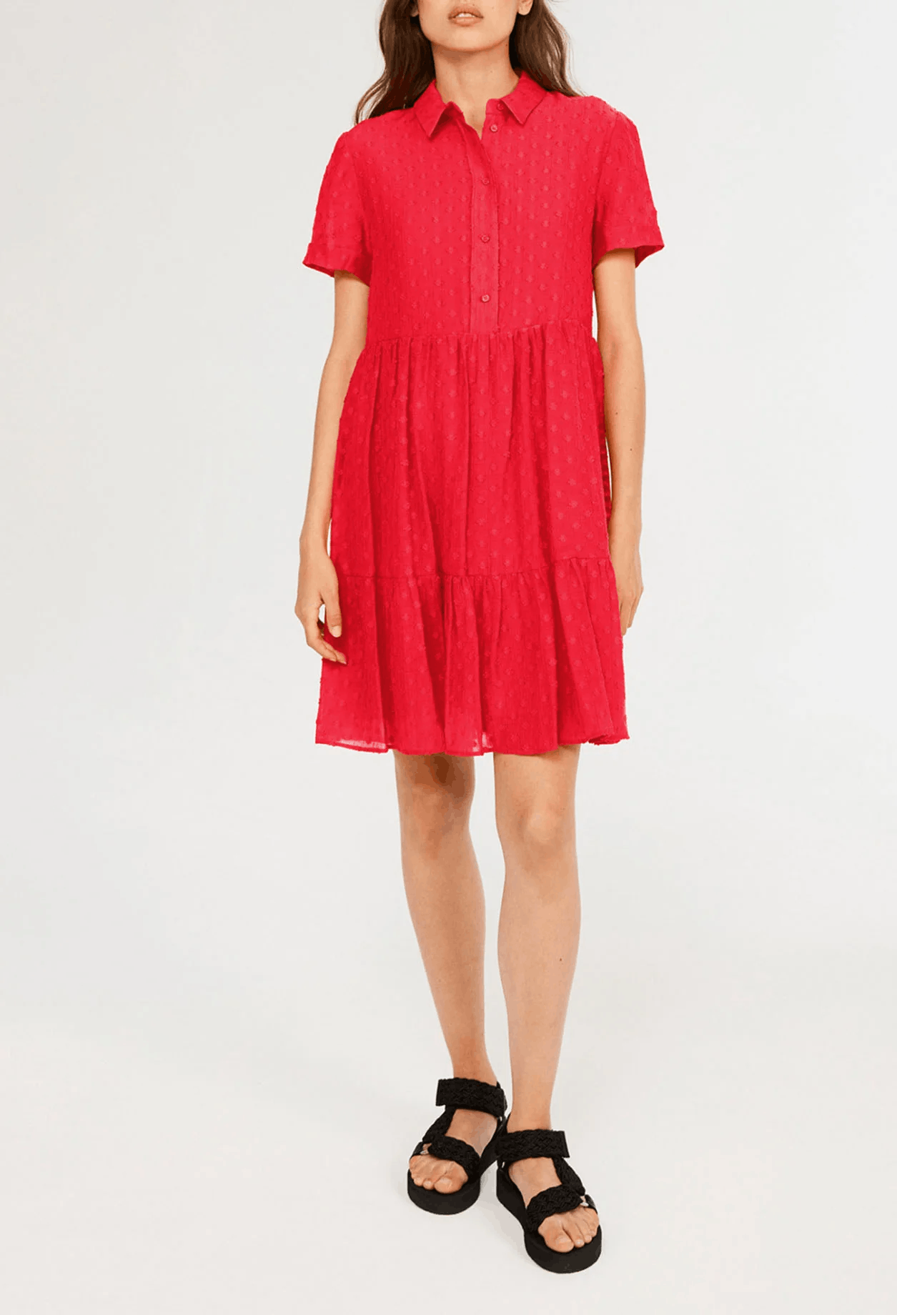 Other Claudie Pierlot red doll dress Size M / US 6-8 / IT 42-44 - 6 Thumbnail