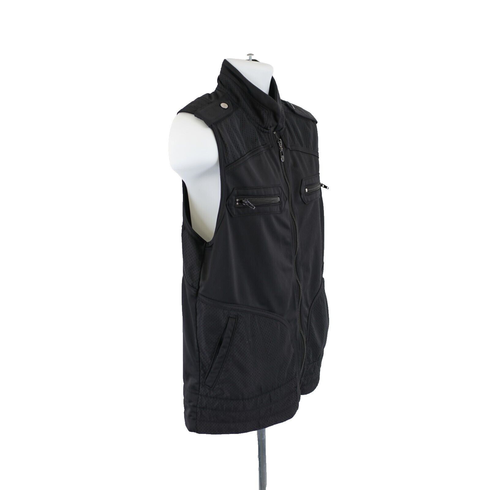 Guess G Gy Guess Full Zip Black Sleeveless Vest Medium Size US M / EU 48-50 / 2 - 6 Thumbnail