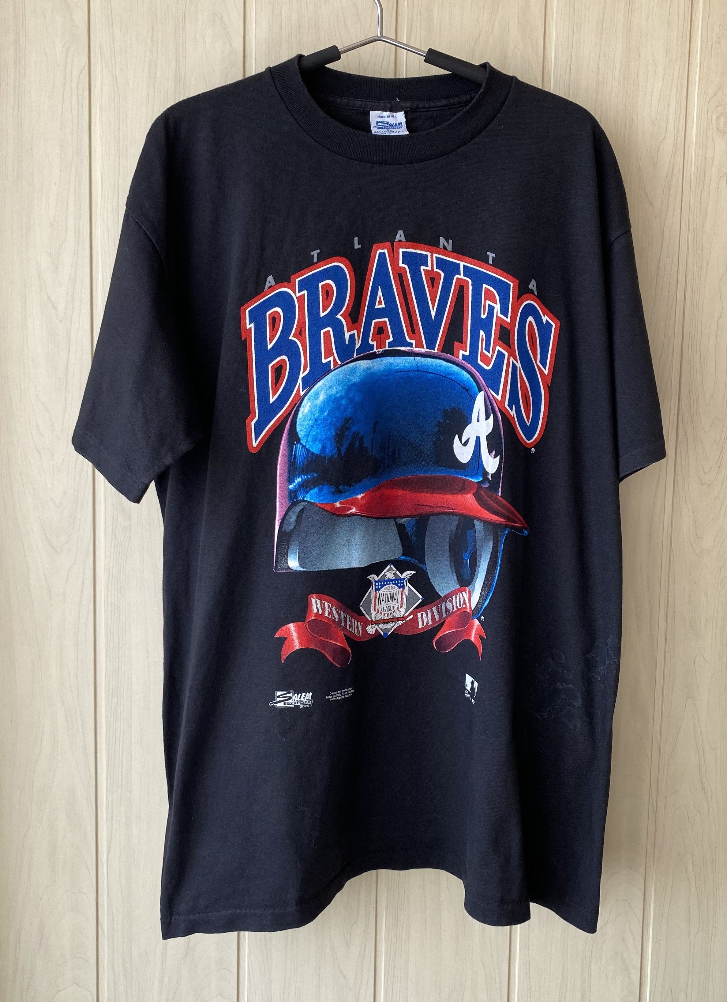 Vintage 1992 Atlanta Braves T-shirt Size L Salem Sport Wear 