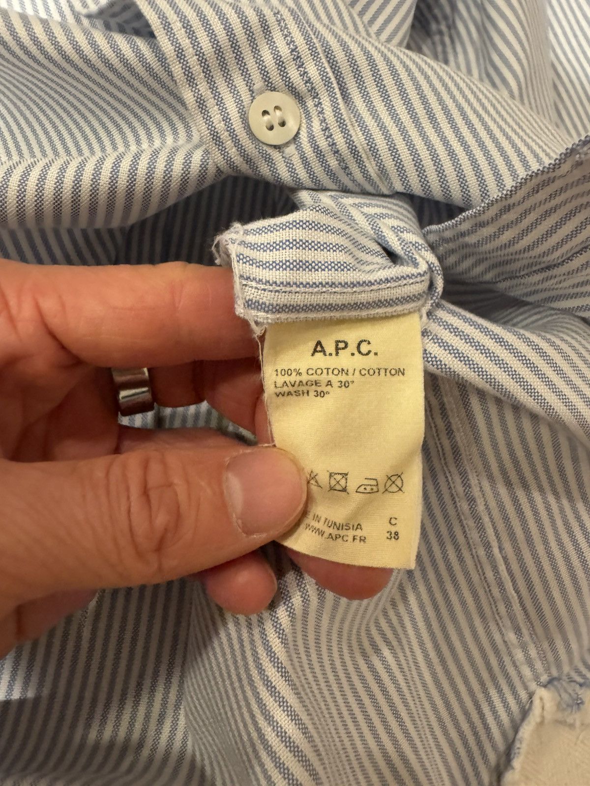 A.P.C. APC schoolboy stripes shirt xs Size US XS / EU 42 / 0 - 5 Thumbnail