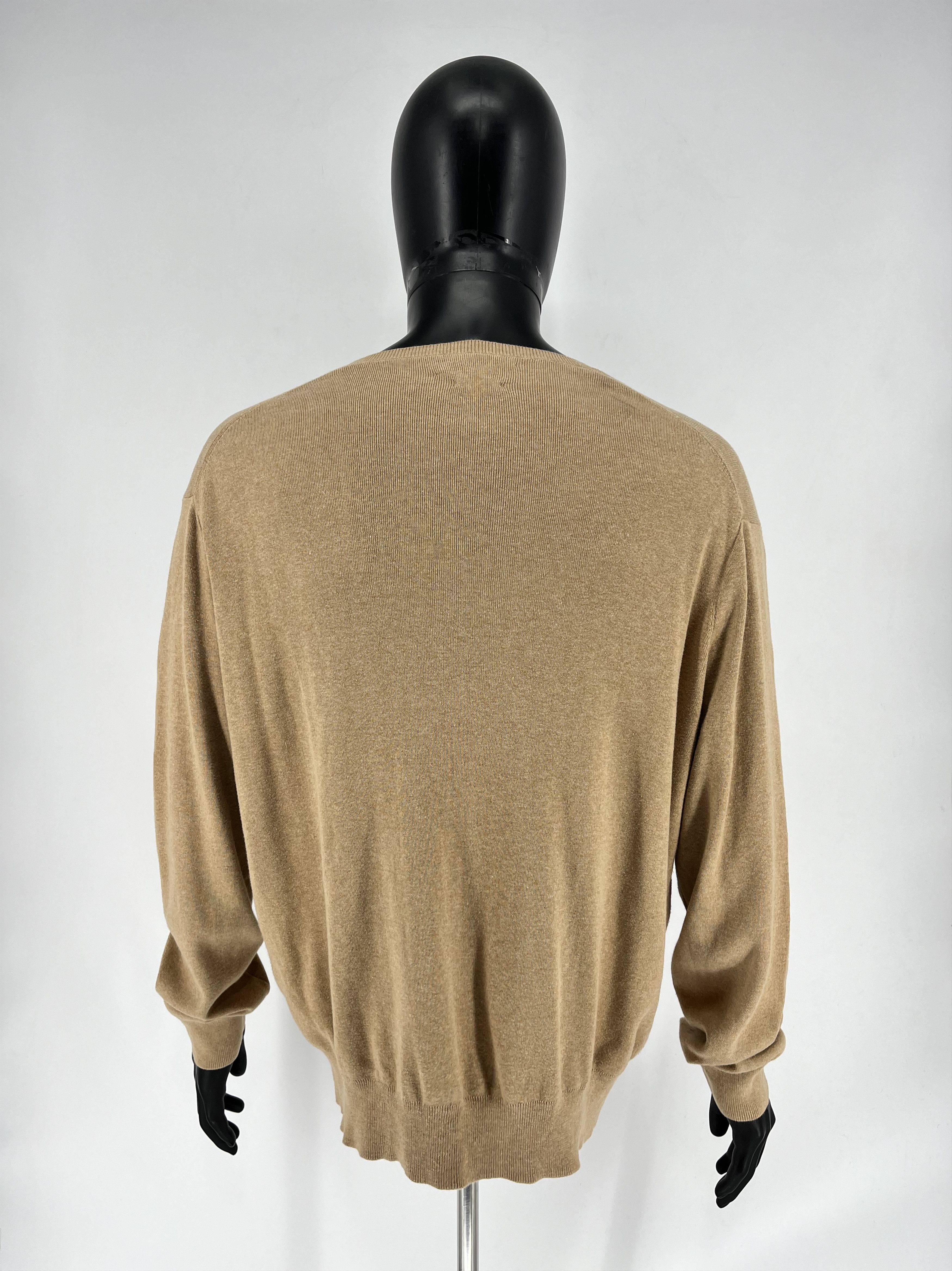 Polo Ralph Lauren Vintage Polo Ralph Lauren V-Neck Sweater 90s beige Size US XL / EU 56 / 4 - 7 Thumbnail