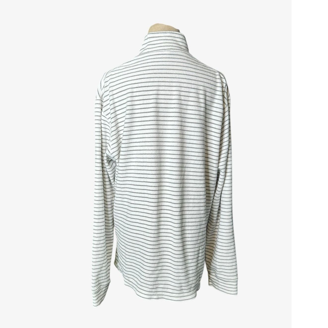 Uniqlo Uniqlo white gray stripes long sleeves fleece t shirt size L Size L / US 10 / IT 46 - 2 Thumbnail