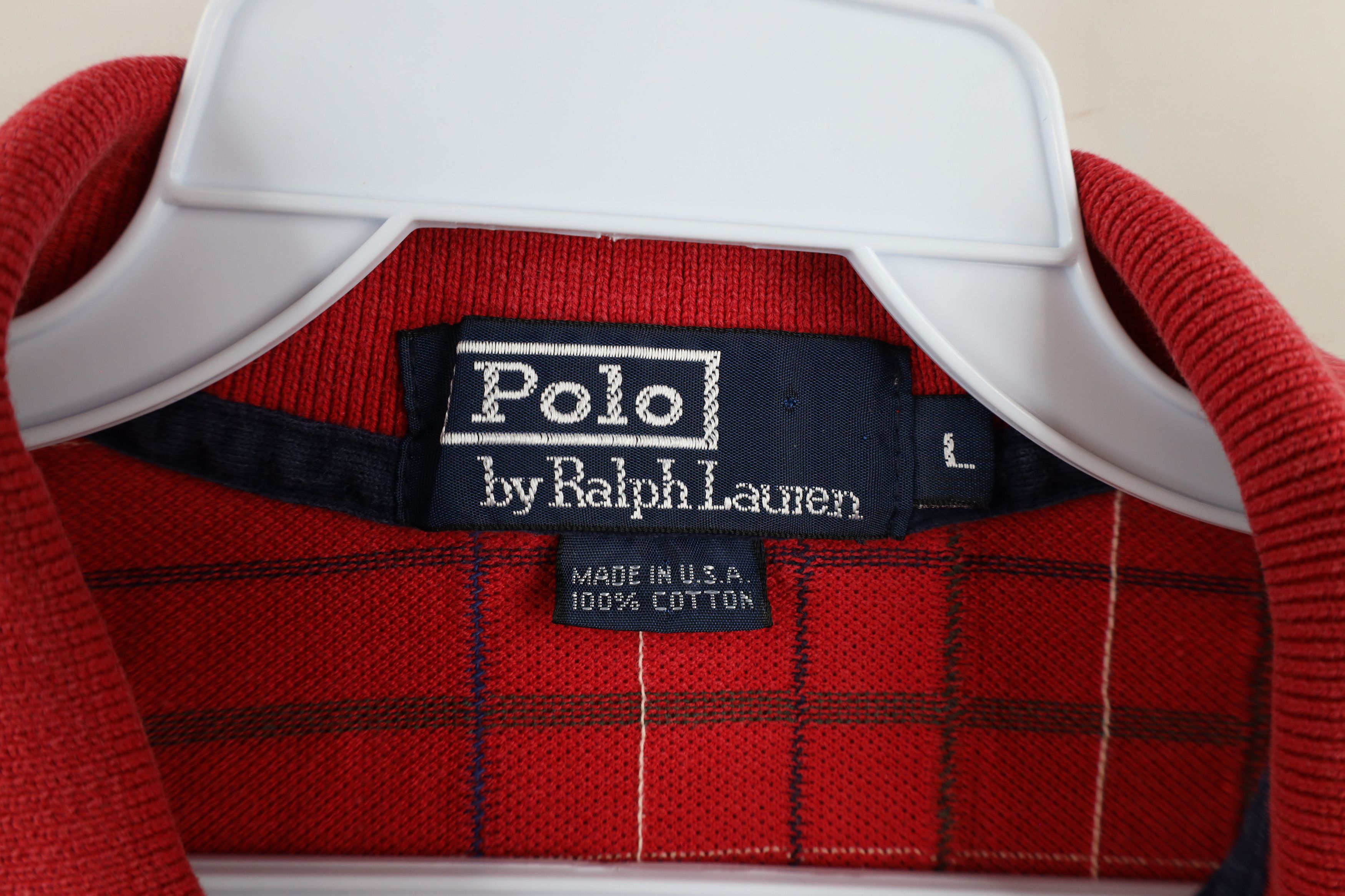 Ralph Lauren × Vintage Vintage 90s Ralph Lauren Short Sleeve Polo Shirt Plaid USA Size US L / EU 52-54 / 3 - 11 Thumbnail
