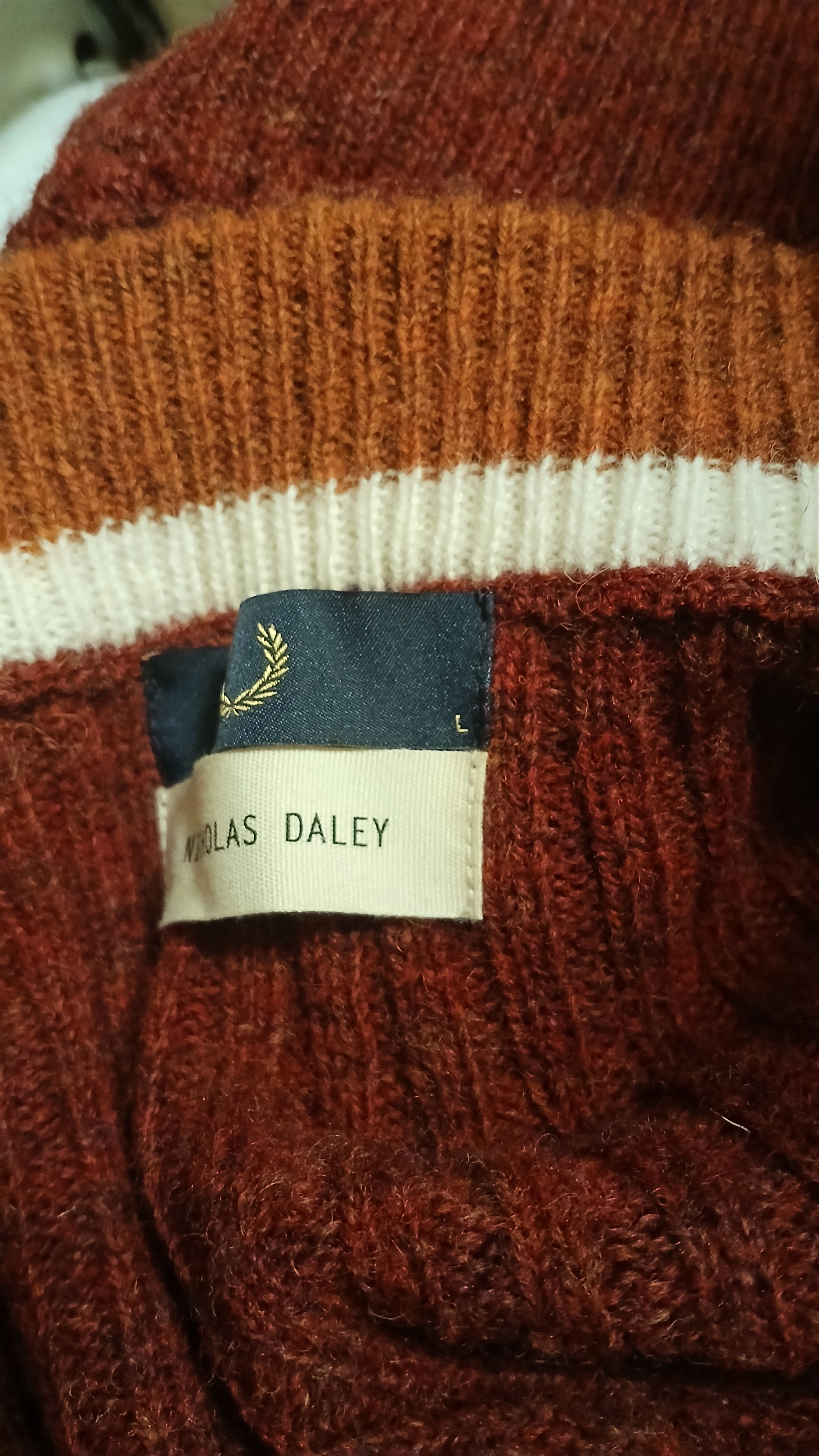 Fred Perry Rare Fred Perry x Nicholas Daley V Neck Jumper L oversized Size US L / EU 52-54 / 3 - 5 Thumbnail