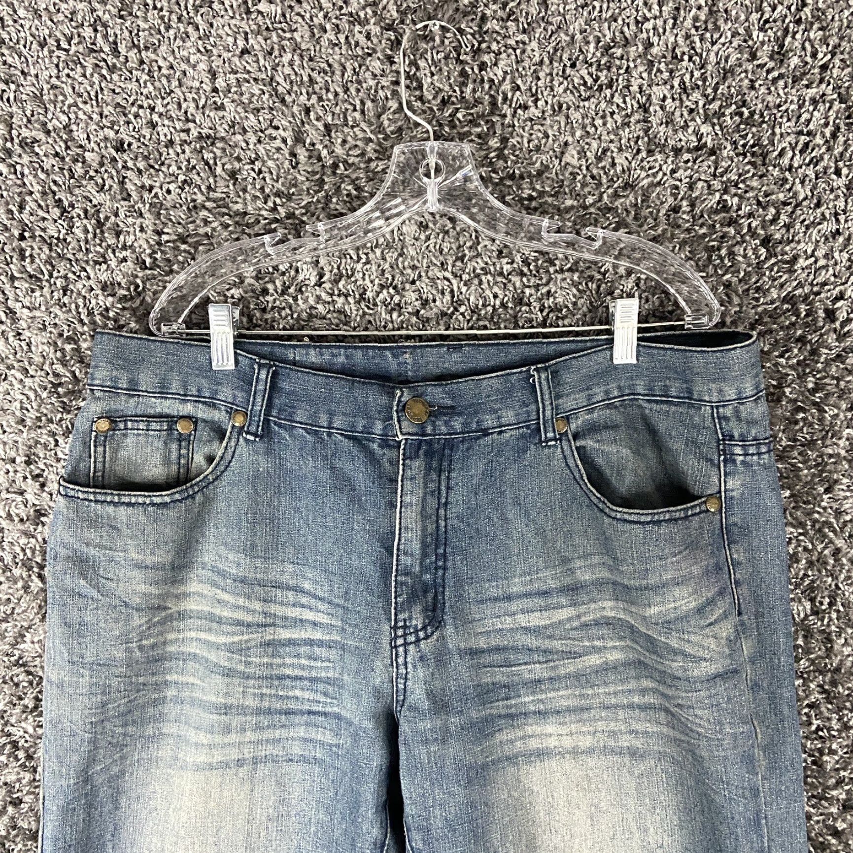 Vintage VINTAGE Indigo 30 Blue Jeans Men’s 38x34 Regular Straight Denim Pants Men Size US 38 / EU 54 - 4 Thumbnail