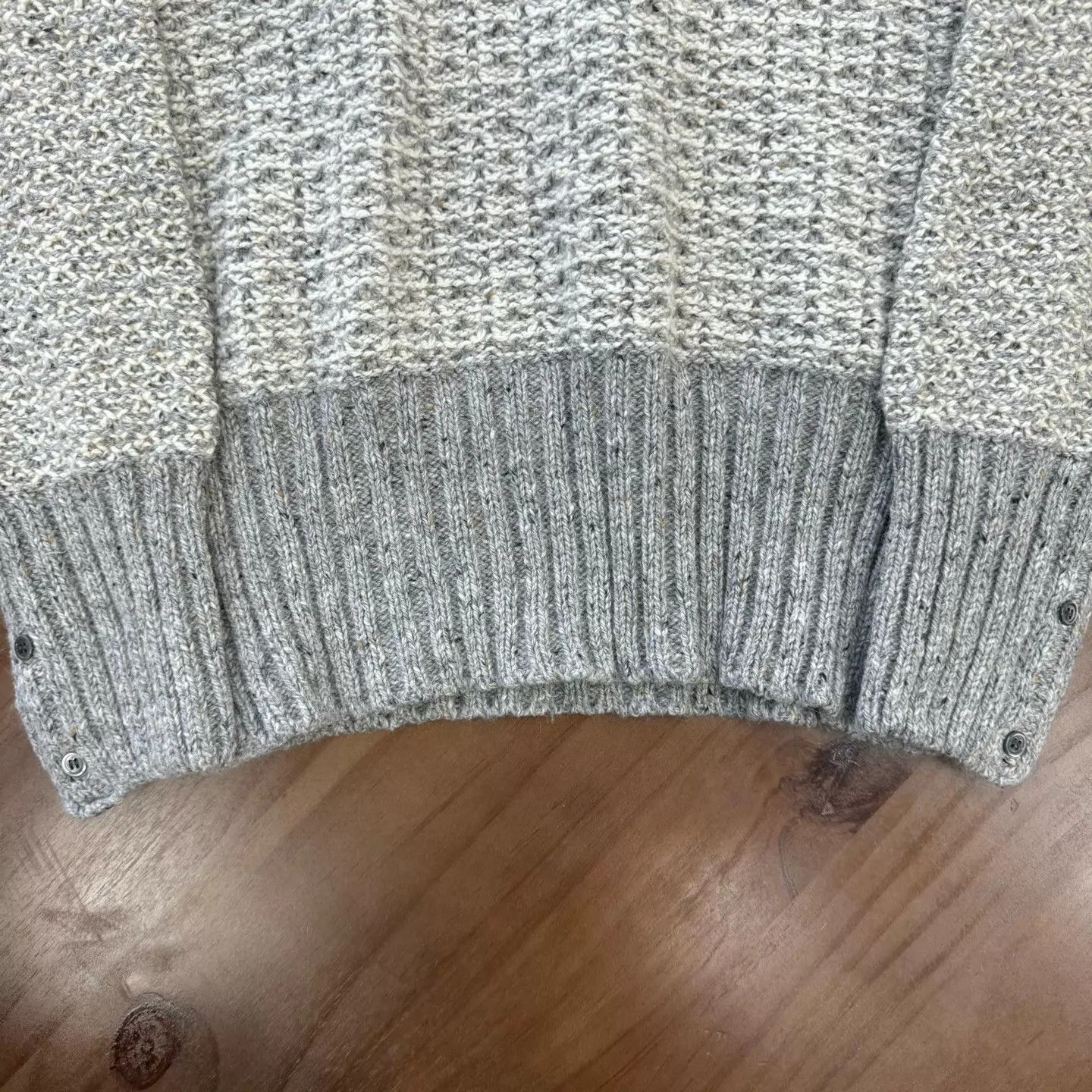 Thom Browne TB 4-Bar Gray & White Knit Sweater Size 5 Like New Size US XXL / EU 58 / 5 - 4 Thumbnail