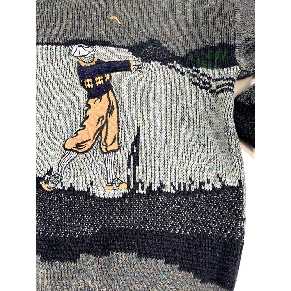 Vintage Vintage 80s Arnold Palmer Embroidered Knit Golf V-Neck Swea Size US XL / EU 56 / 4 - 2 Thumbnail
