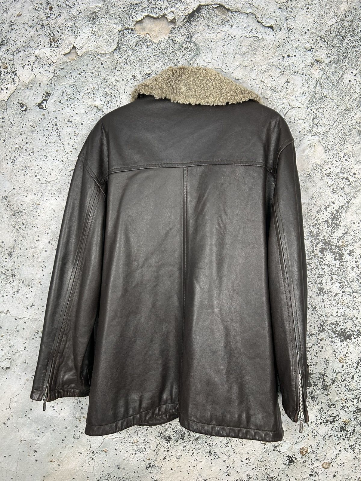 Genuine Leather Vintage Genuine Leather Jacket 90s Archive Sherpa Punk Rock Size US L / EU 52-54 / 3 - 6 Thumbnail