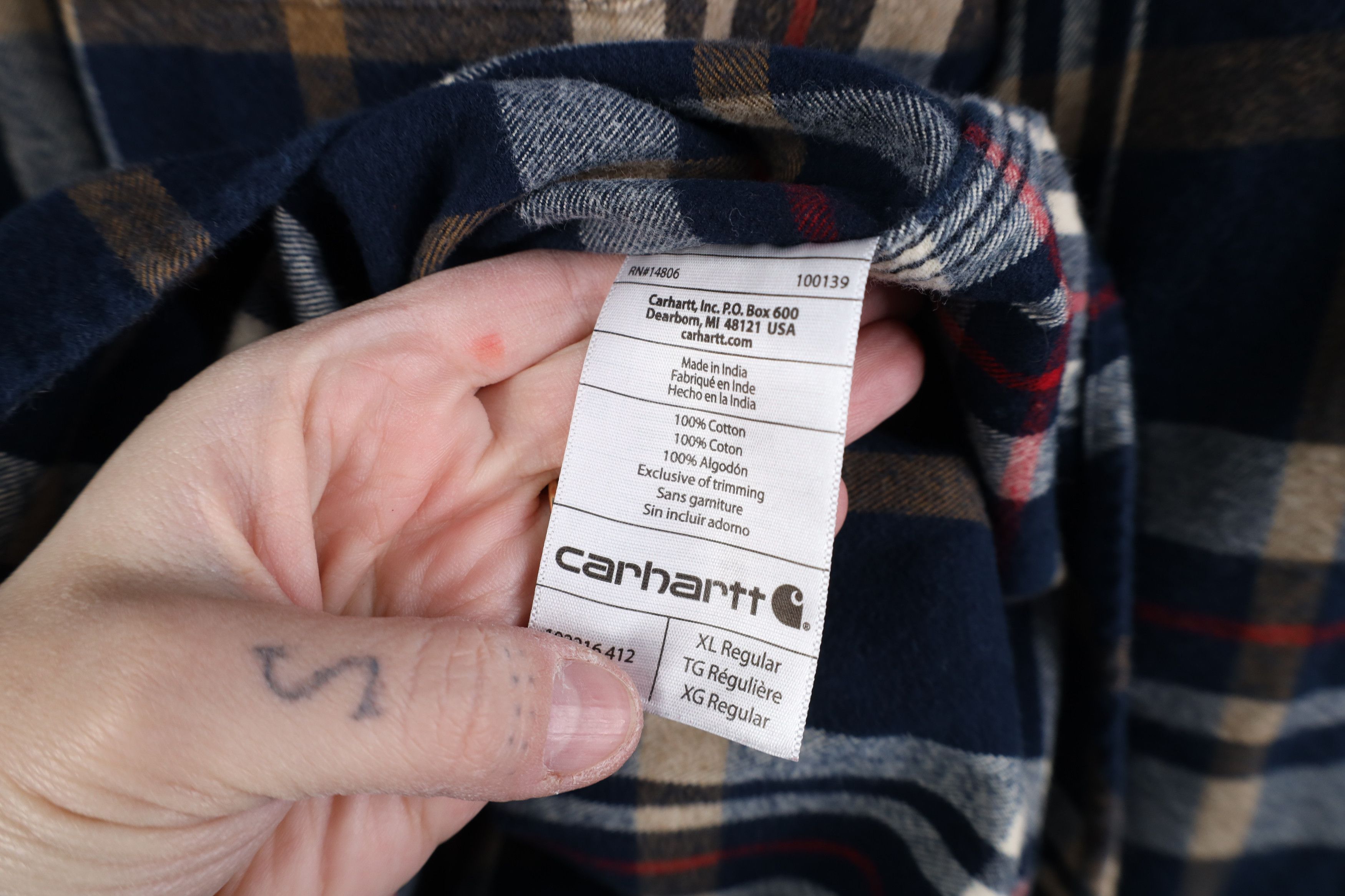 Carhartt Vintage Y2K Carhartt Flannel Collared Button Shirt Size US XL / EU 56 / 4 - 9 Thumbnail
