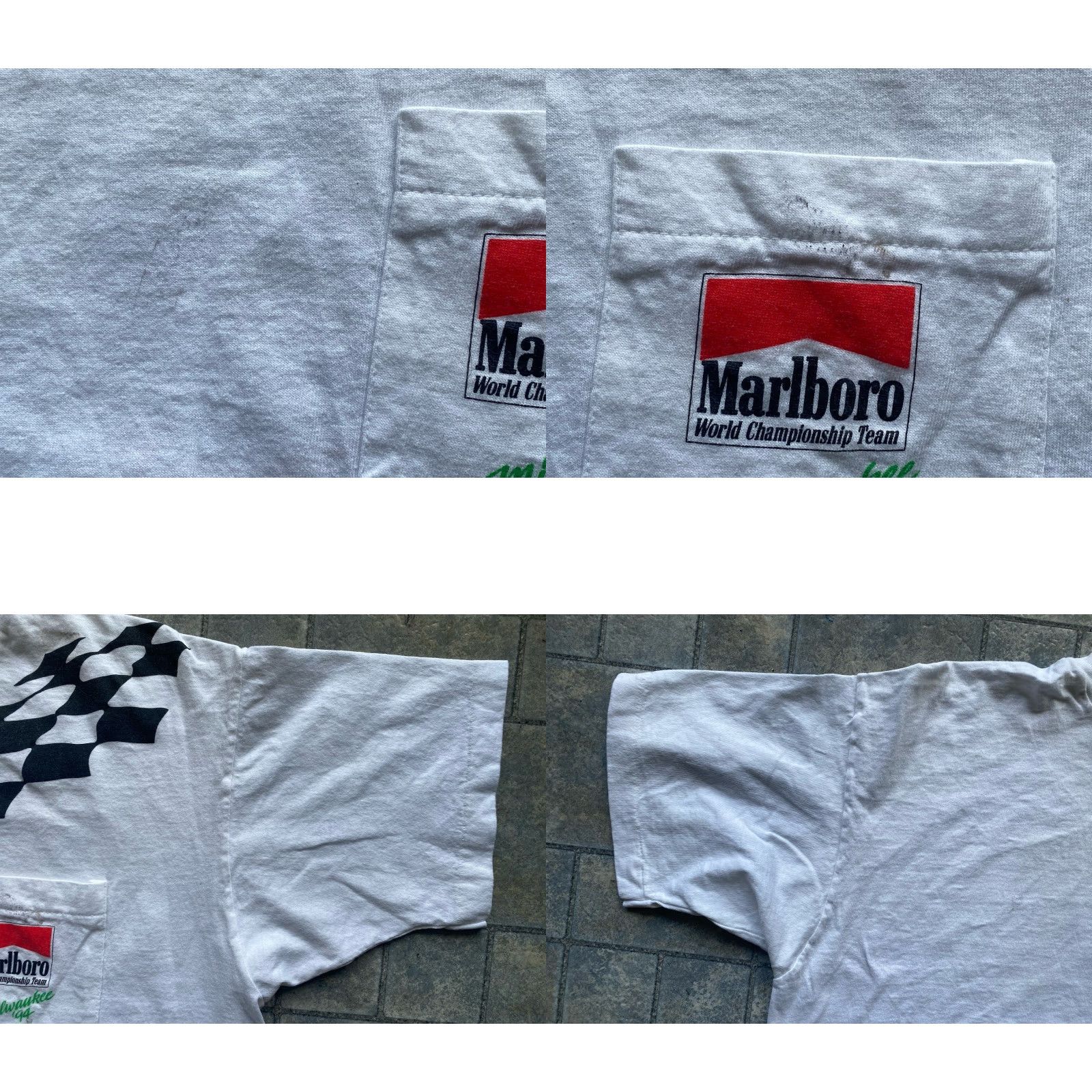 Fruit Of The Loom VINTAGE Marlboro World Championship Racing 1994 Milwaukee Shirt XL White Mens Short Sleeve T-Shirt/Fruit of the Loom Size US XL / EU 56 / 4 - 8 Thumbnail